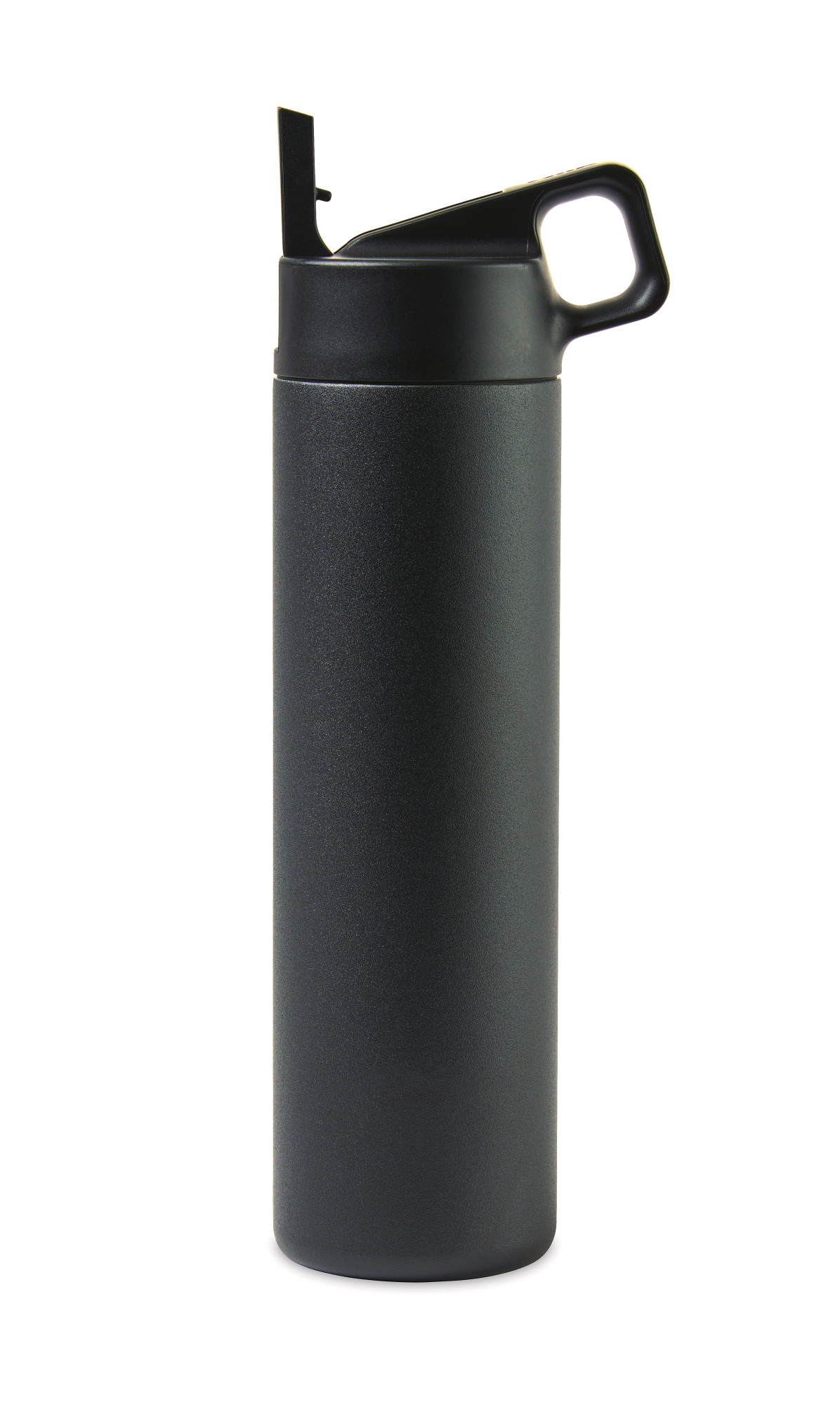 Picture of MiiR Vacuum Insulated Wide Mouth Leakproof Straw Lid Bottle - 20 Oz. - Black Powder