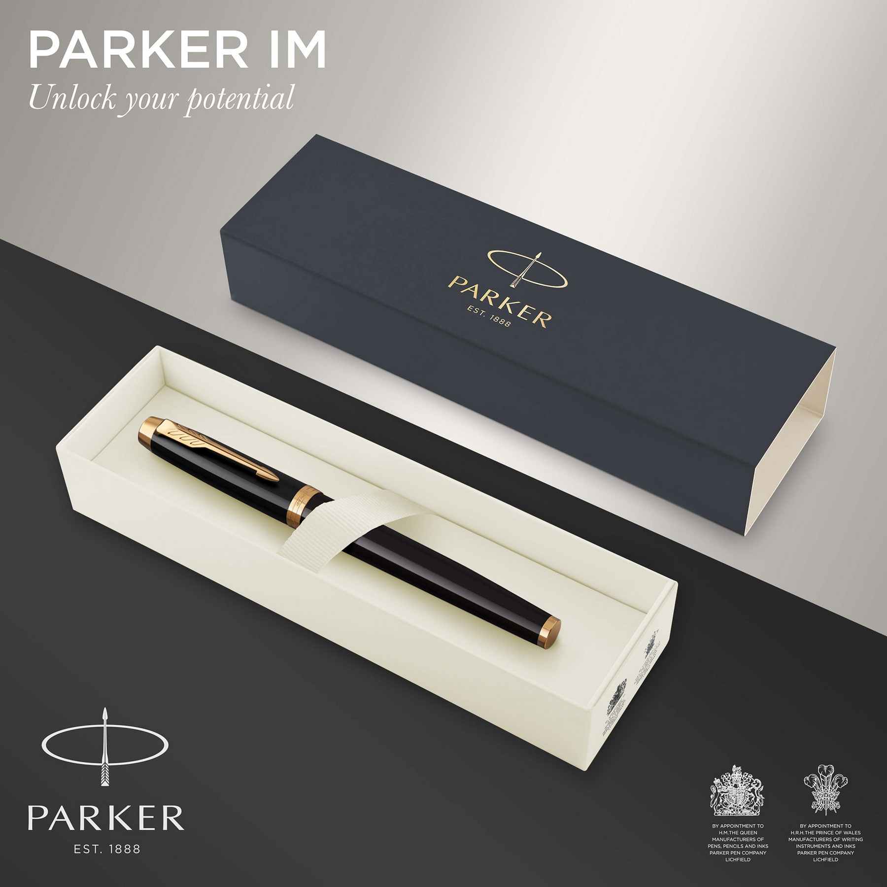 Picture of Parker IM Rollerball - Black - Gold Trim