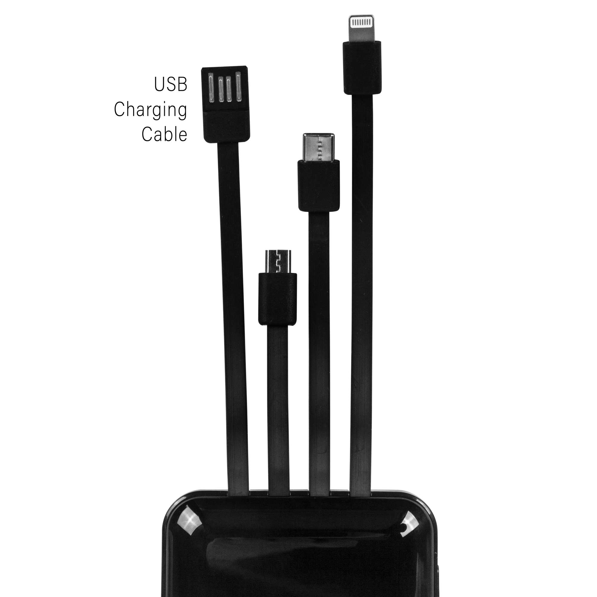 Picture of 10,000 mAh Power Bank w/Built-In Charge Cables