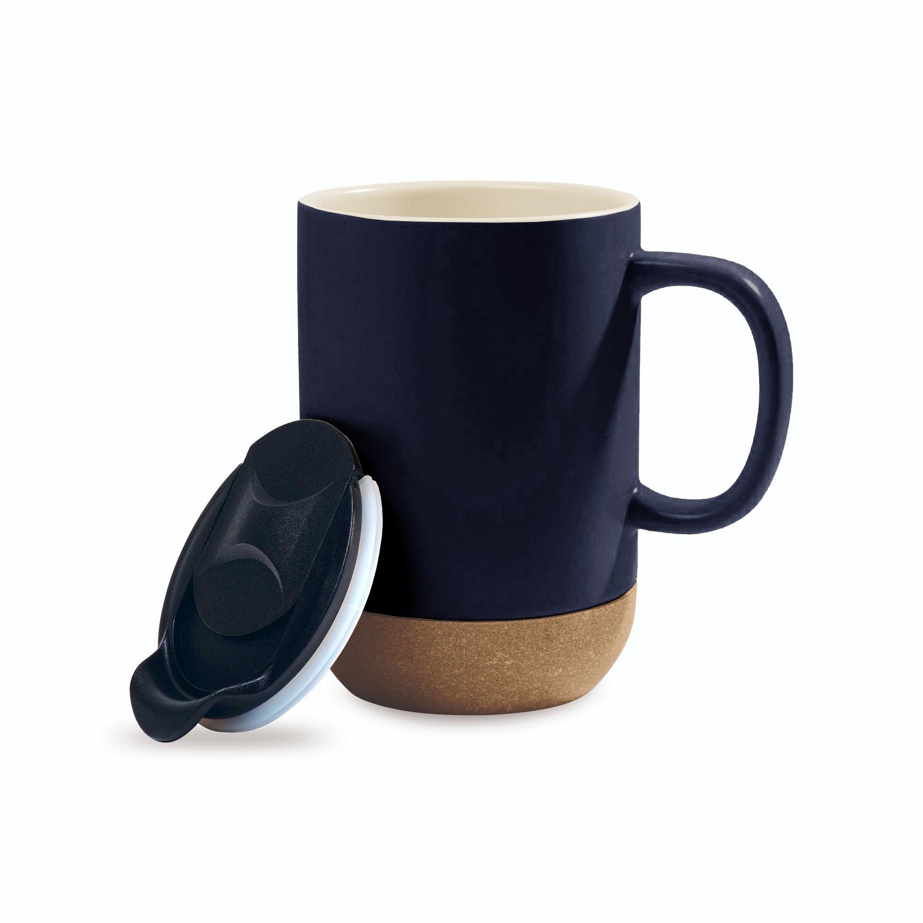 Picture of Valo Ceramic Lidded Mug - 14 Oz. - Matte Navy