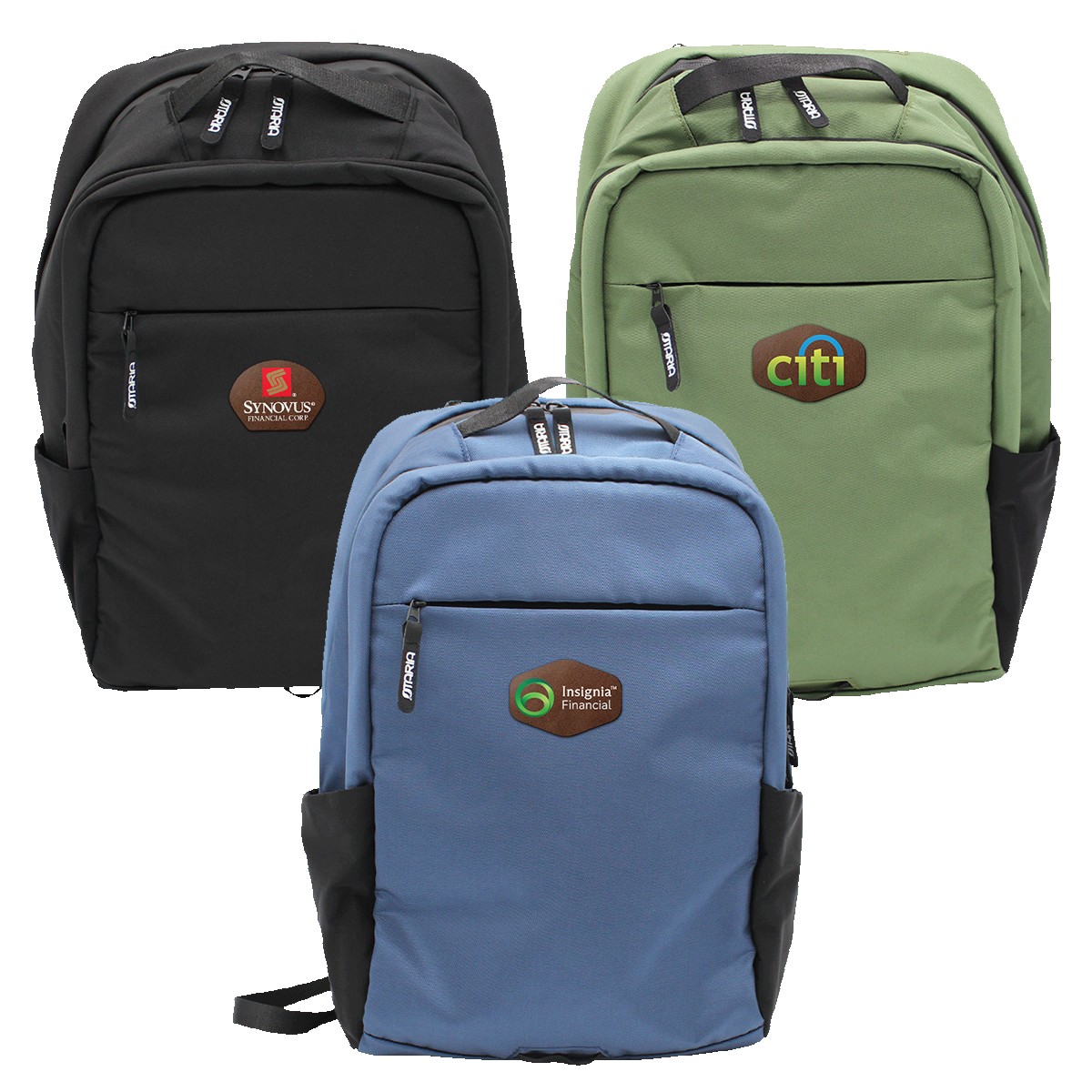 Picture of Otaria™ Computer Laptop Backpack, Leather Patch - Full Color