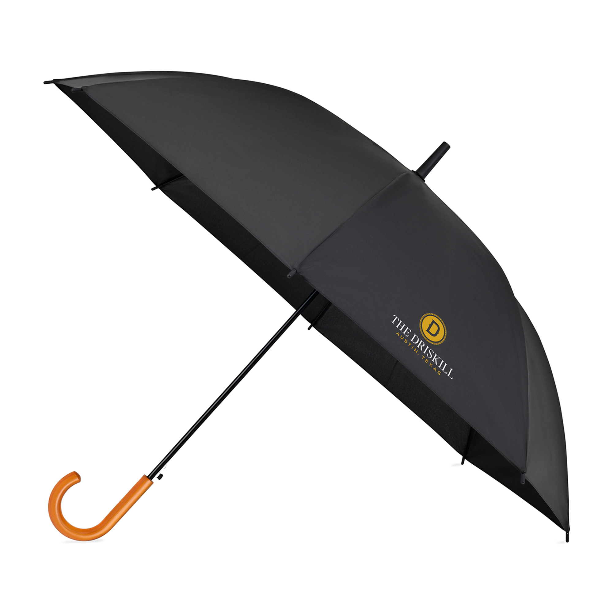Picture of Elements 50" Recycled rPET Auto Open Hospitality Umbrella - Black