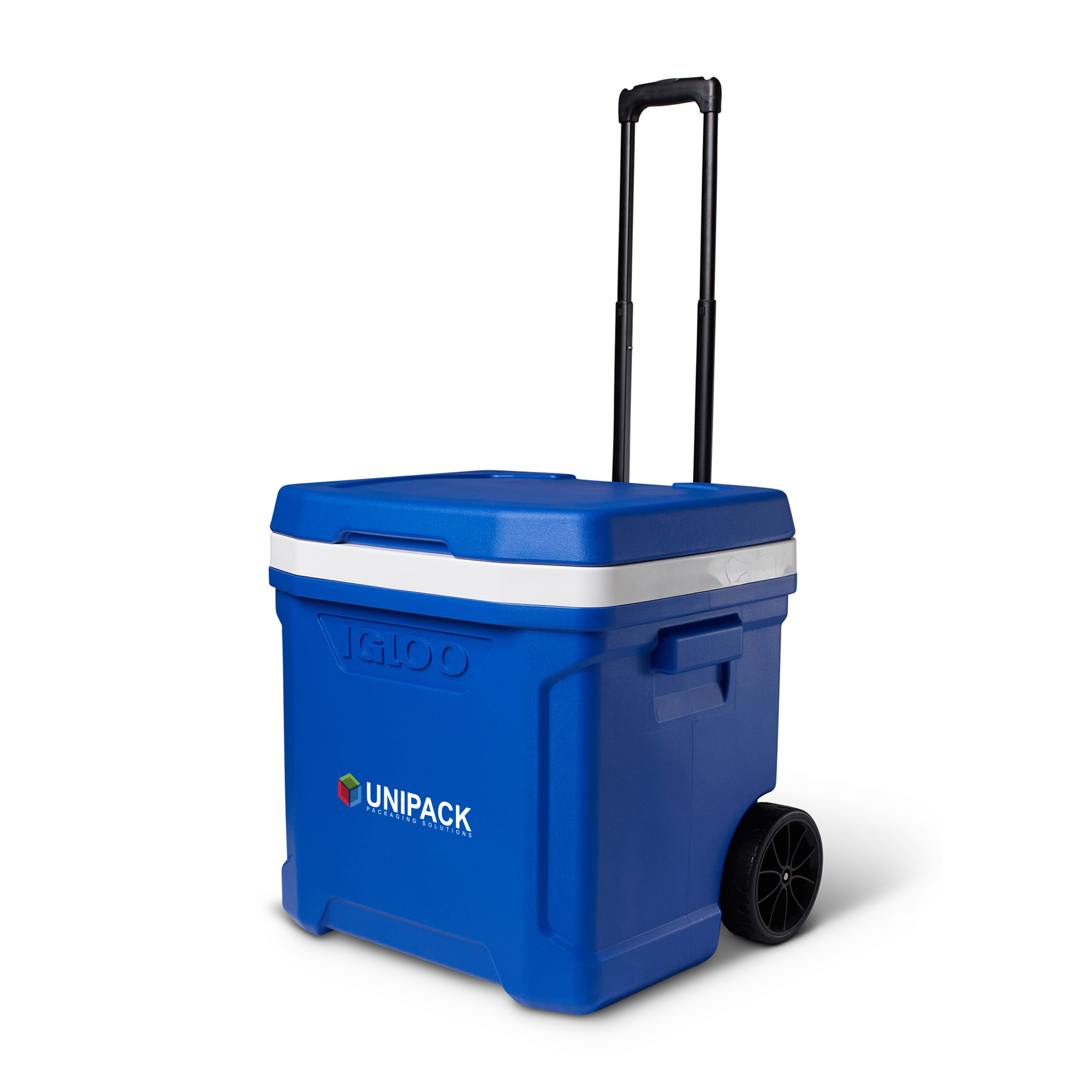 Picture of Igloo Profile II 60 Qt Roller Cooler - White-Majestic Blue
