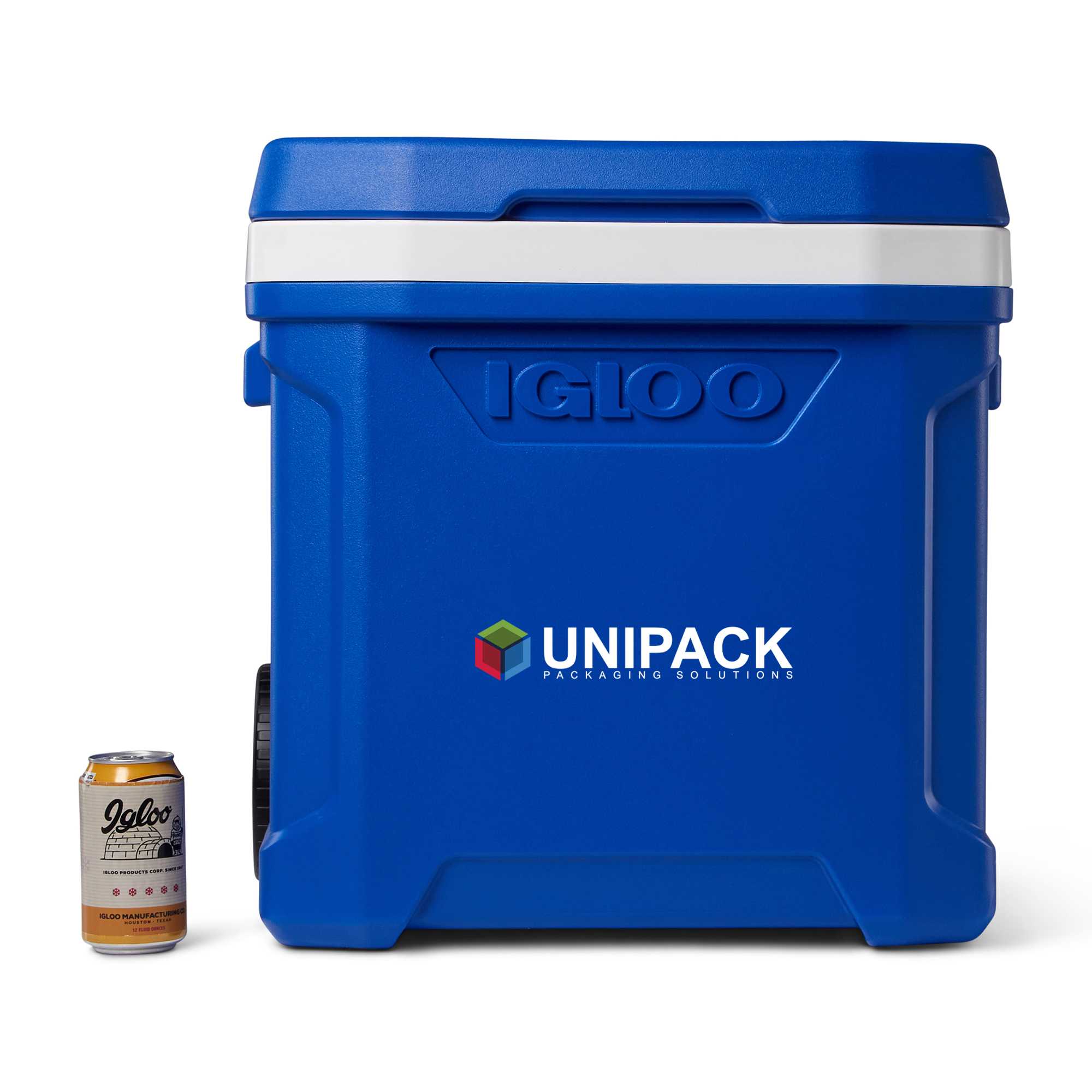 Picture of Igloo Profile II 60 Qt Roller Cooler - White-Majestic Blue