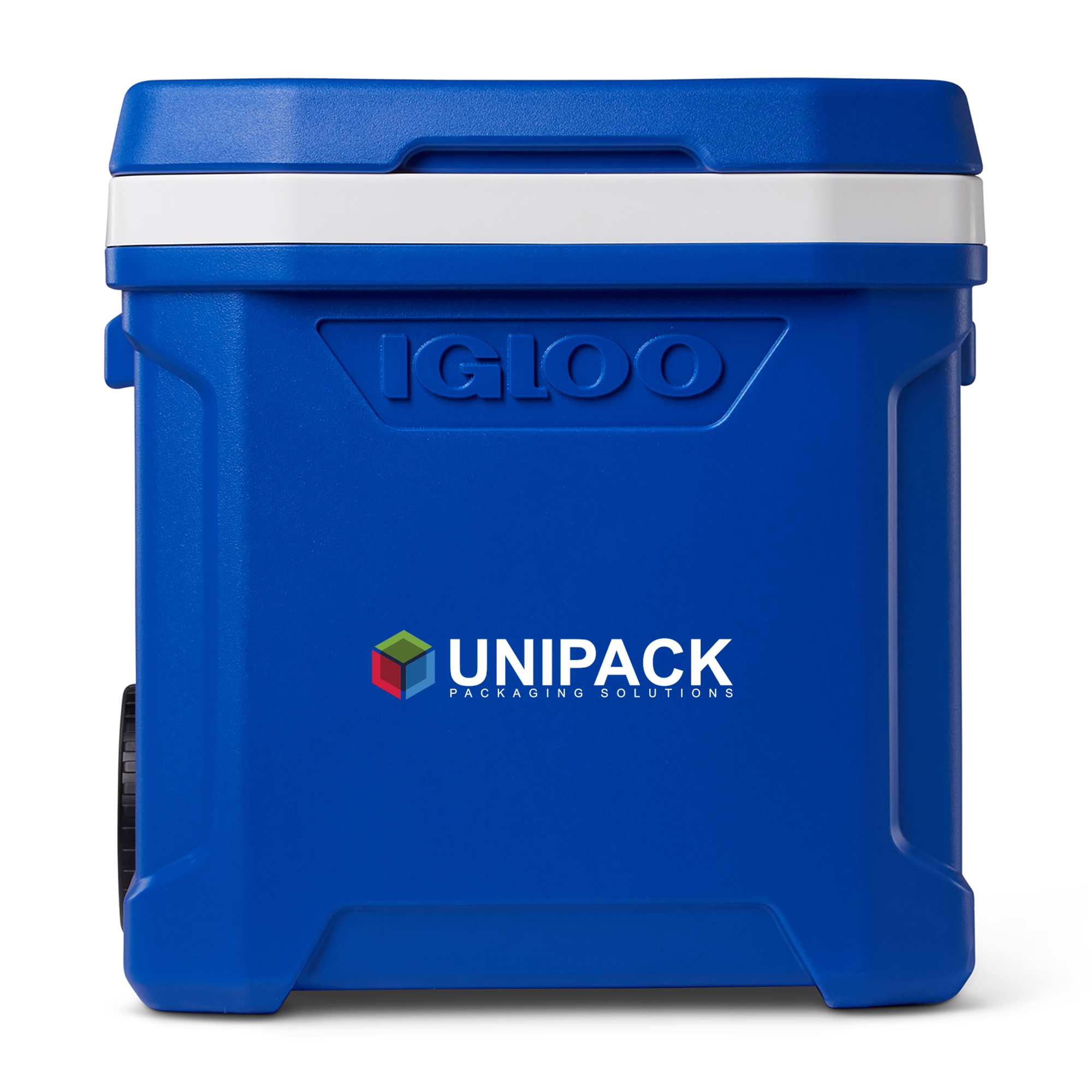 Picture of Igloo Profile II 60 Qt Roller Cooler - White-Majestic Blue