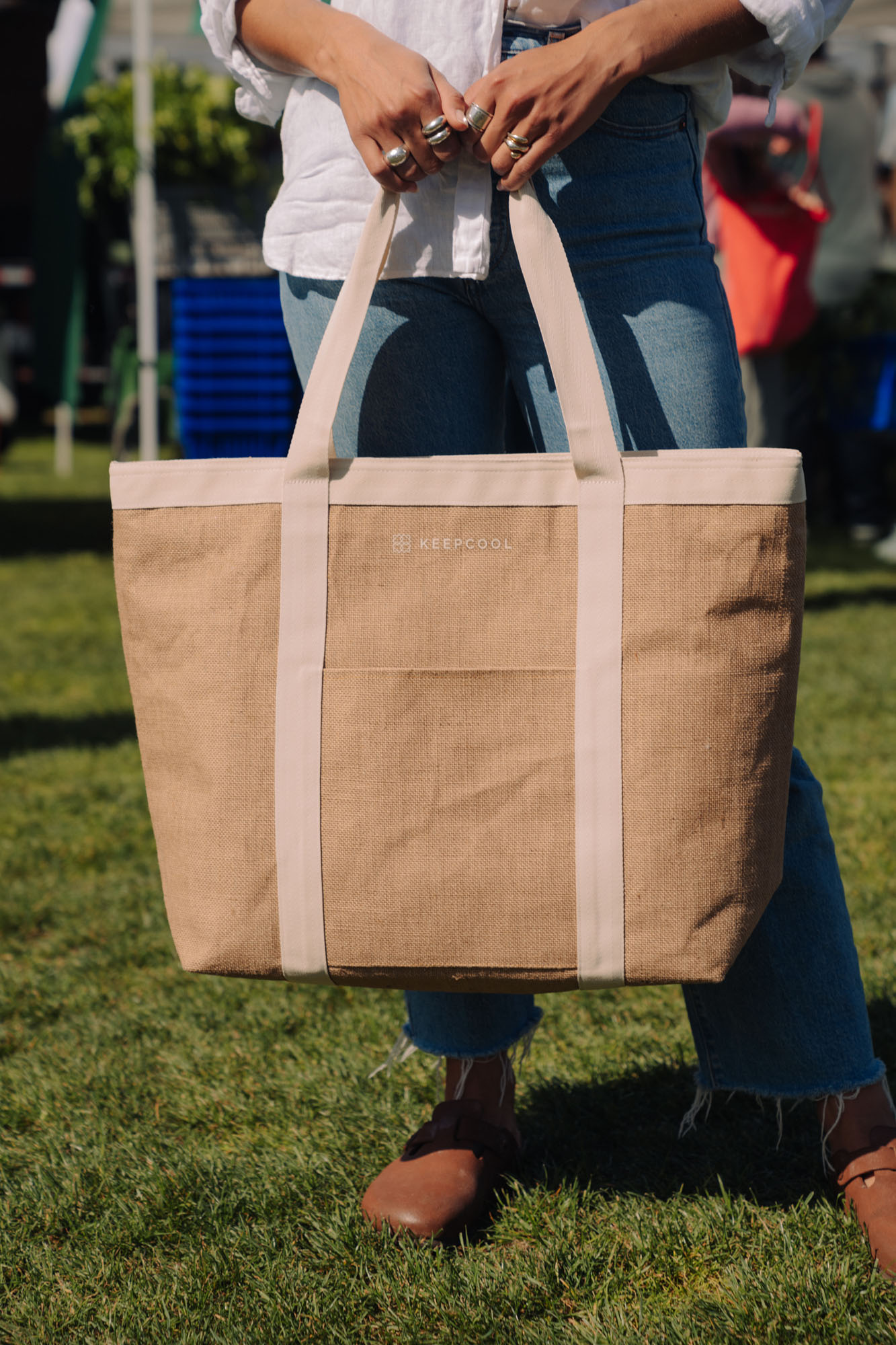 Picture of KEEPCOOL Nairobi Jute Shopper Cooler - Natural