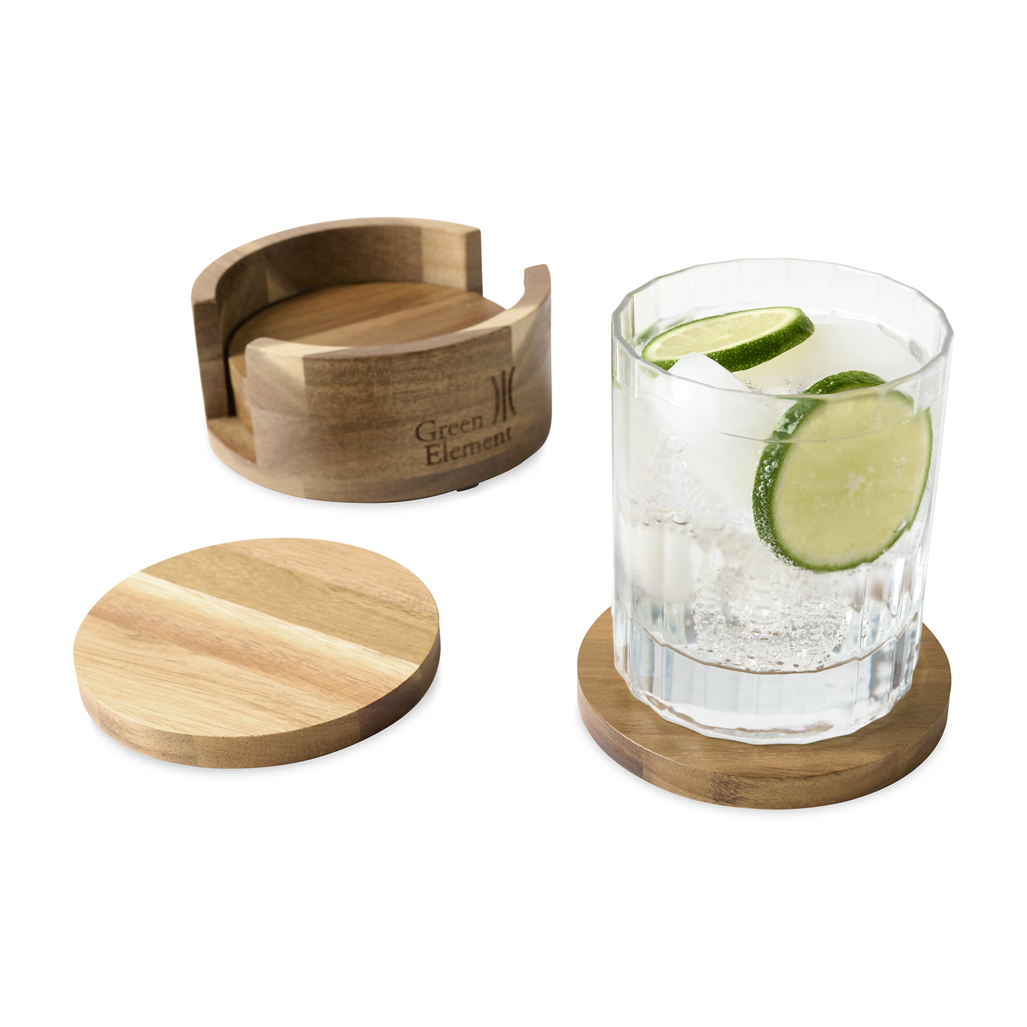 Picture of La Cuisine Coaster Set - Wood