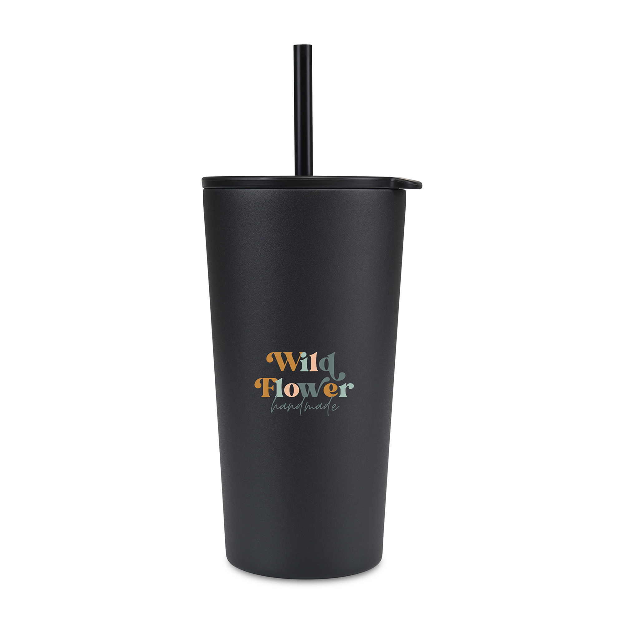 Picture of Aviana Rowan Recycled Straw Tumbler - 17 Oz. - Black