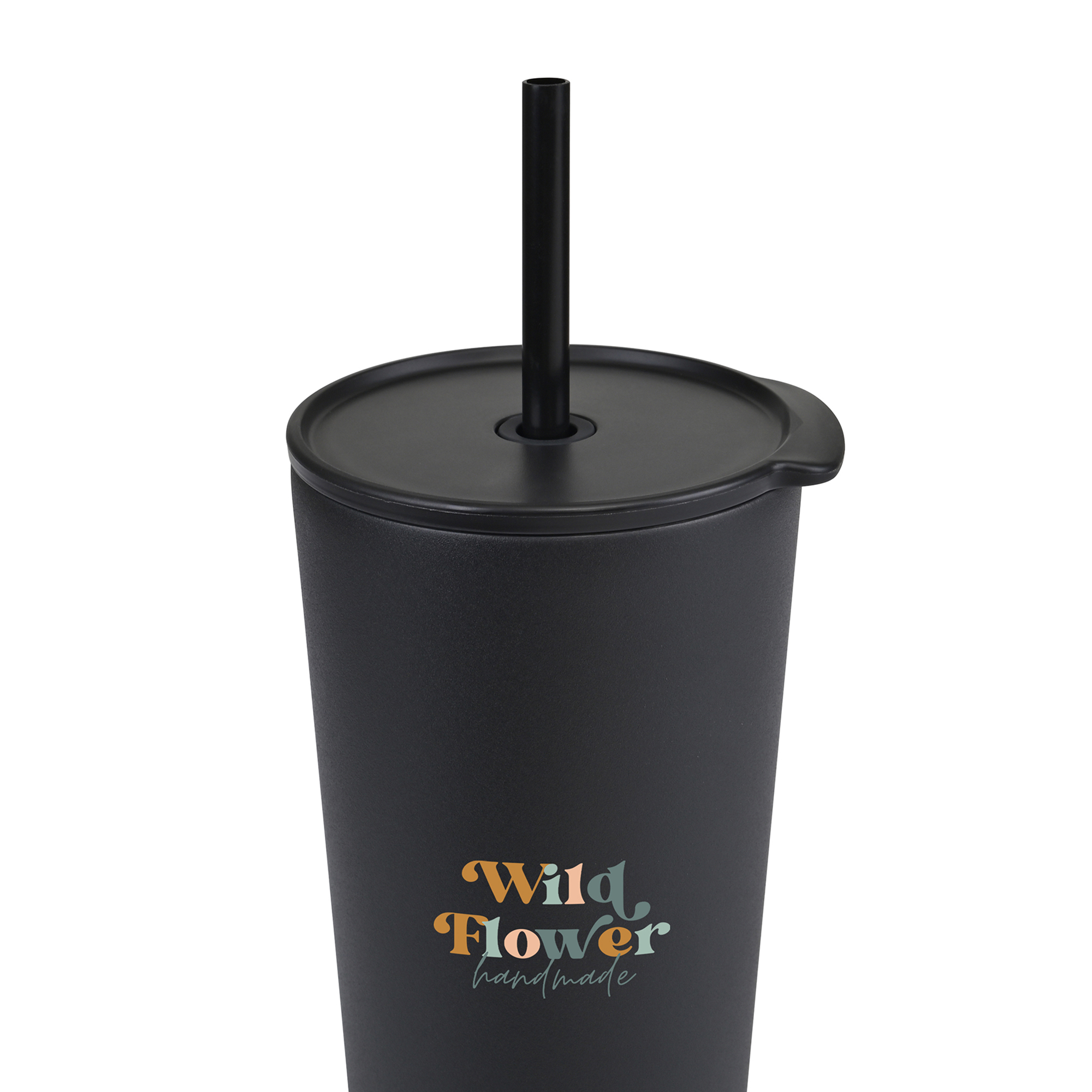 Picture of Aviana Rowan Recycled Straw Tumbler - 17 Oz. - Black