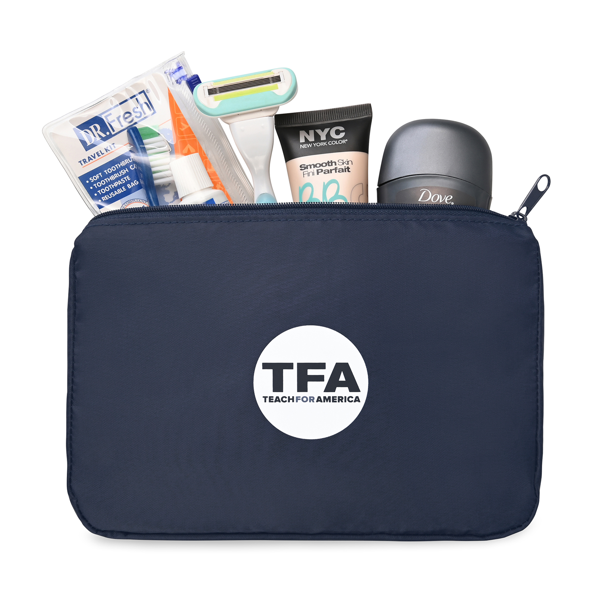 Picture of Arlo Recycled rPET Zippered Pouch - Navy