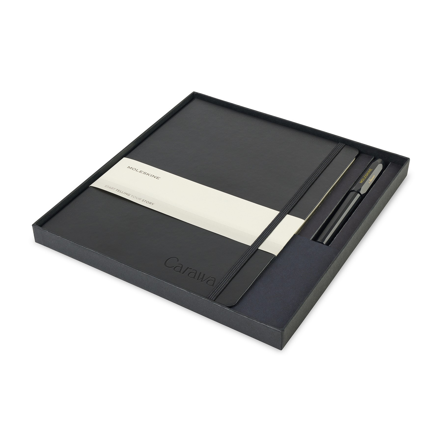 Picture of Moleskine X-Large Notebook and Kaweco Pen Gift Set - Black