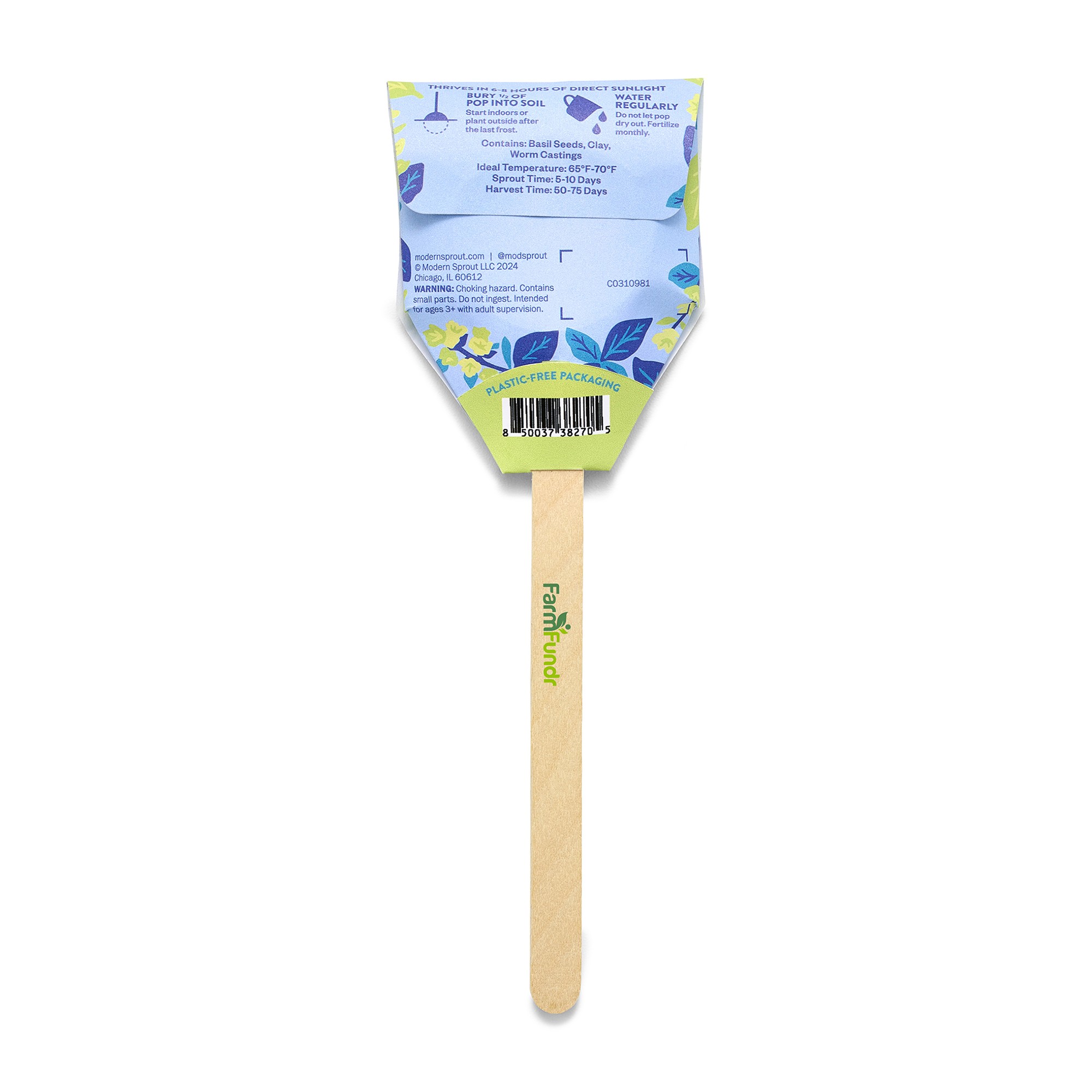 Picture of Modern Sprout Garden Seed Pop - Sweet Basil
