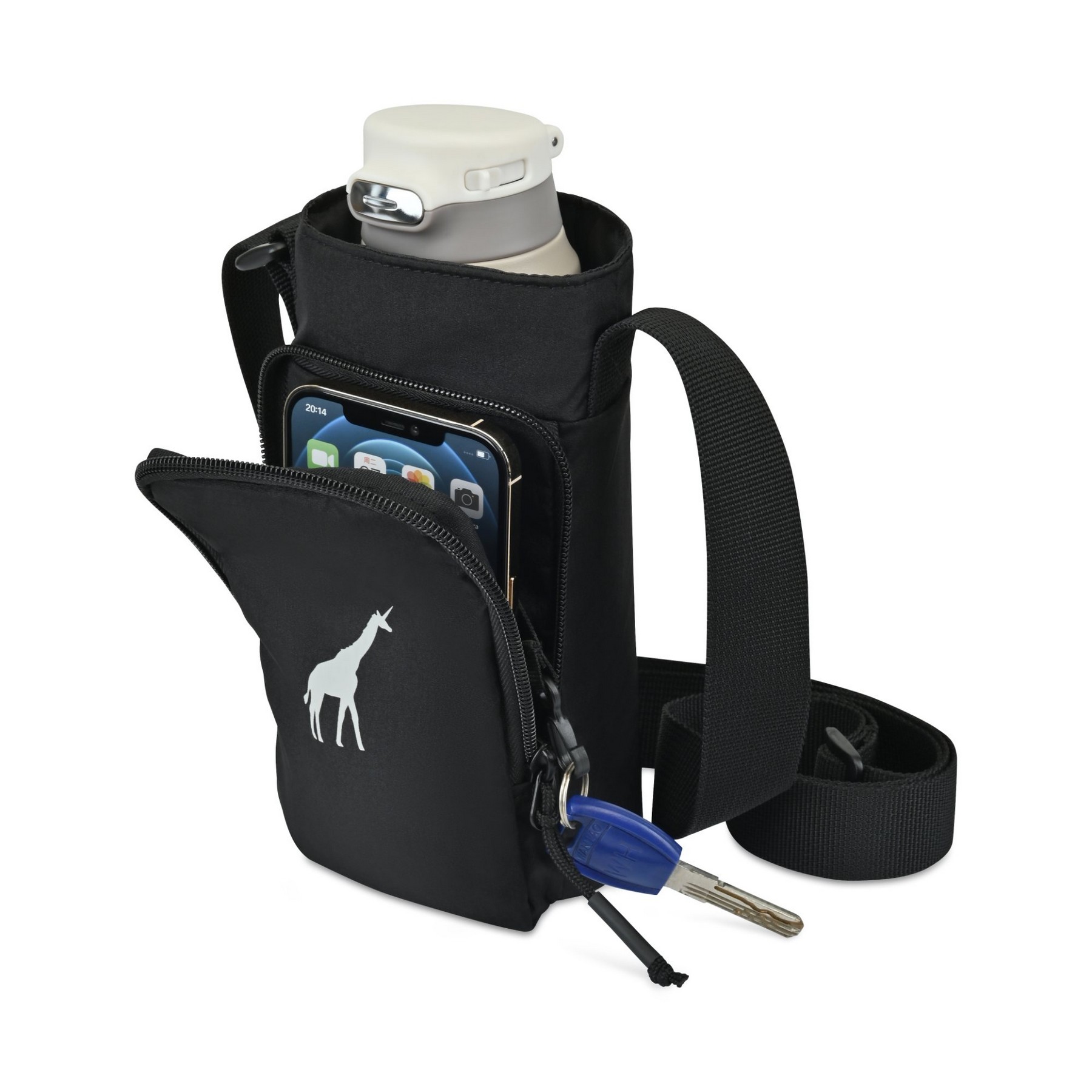 Picture of Aviana Rowan Recycled Nylon Bottle Sling - AWARE - Black