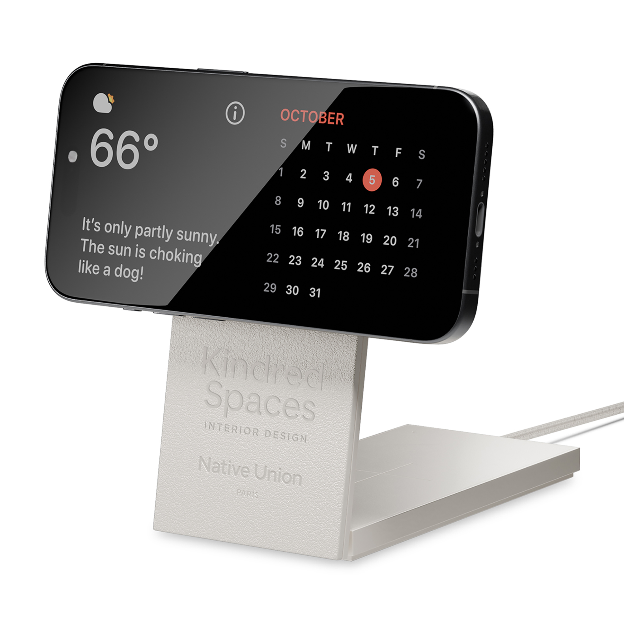 Picture of Native Union Rise 2-IN-1 Qi2 Wireless Charger - Sandstone