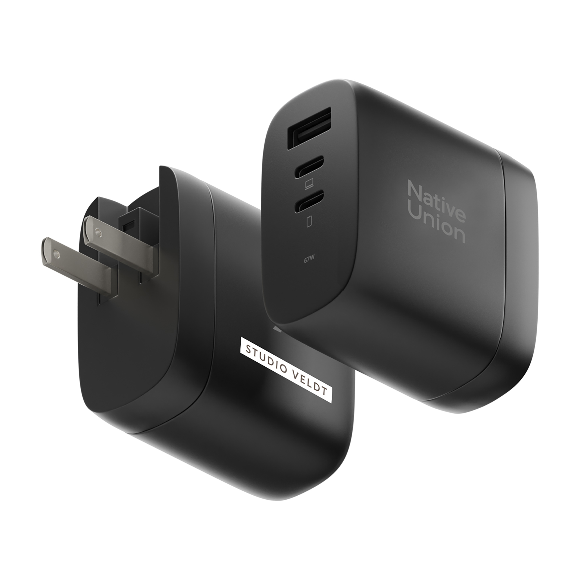 Picture of Native Union International Fast GaN Charger PD 67W (3 ports) - Black