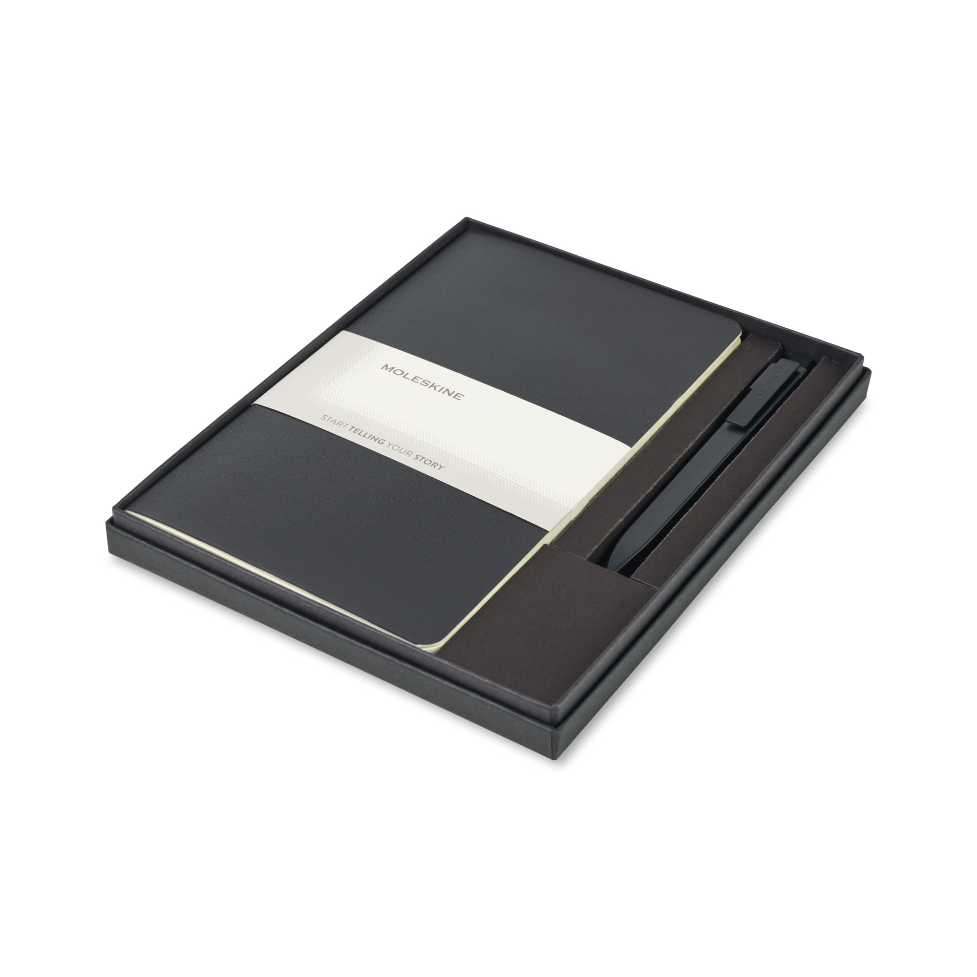 Picture of Moleskine Large Volant and GO Pen Gift Set - Black