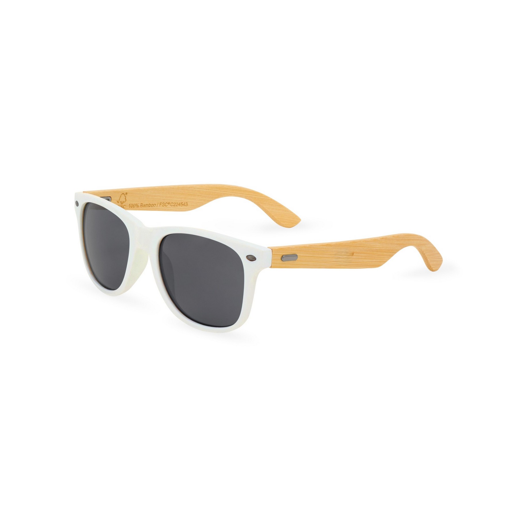 Picture of CapeShades Recycled Bamboo Sunglasses White Frame - Black