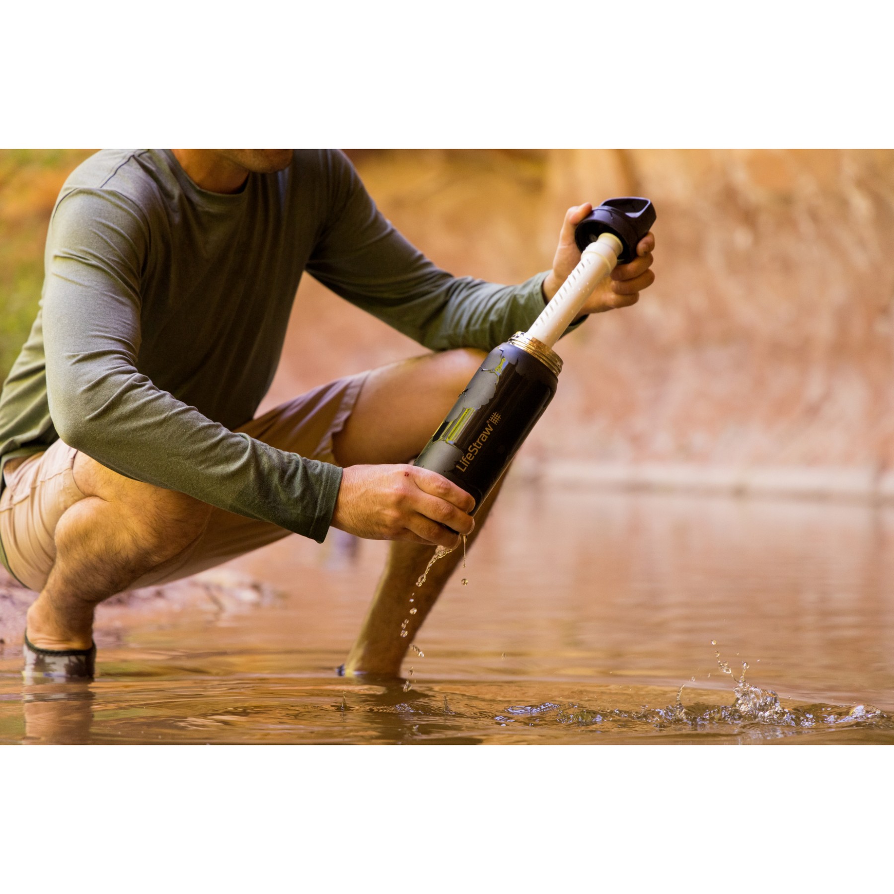 Picture of LifeStraw Go Series Bottle - 24 Oz (Stainless) - Nordic Noir