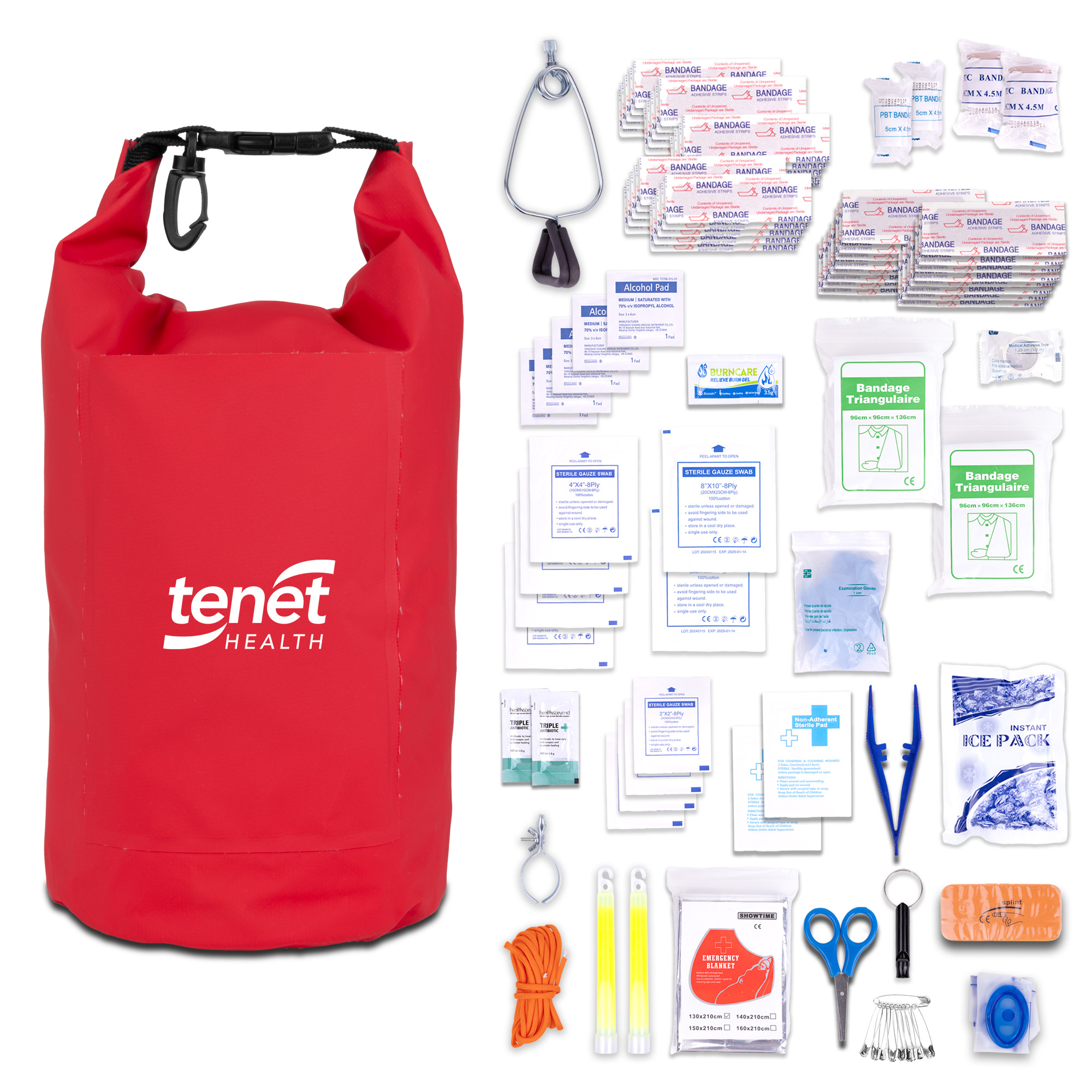 Picture of 92 Piece OSHA Compliant First Aid Kit w/Water Proof Dry Bag