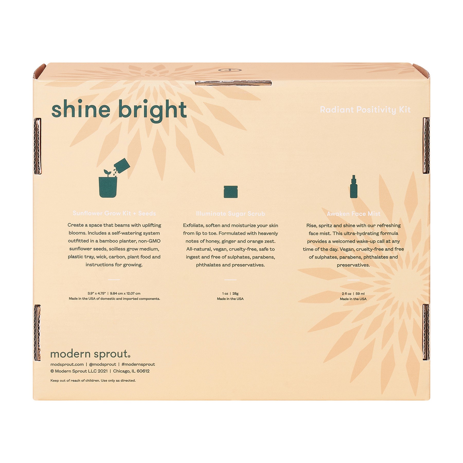 Picture of Modern Sprout Shine Bright Take Care Kit - Sunflower - Shine Bright Sunflower