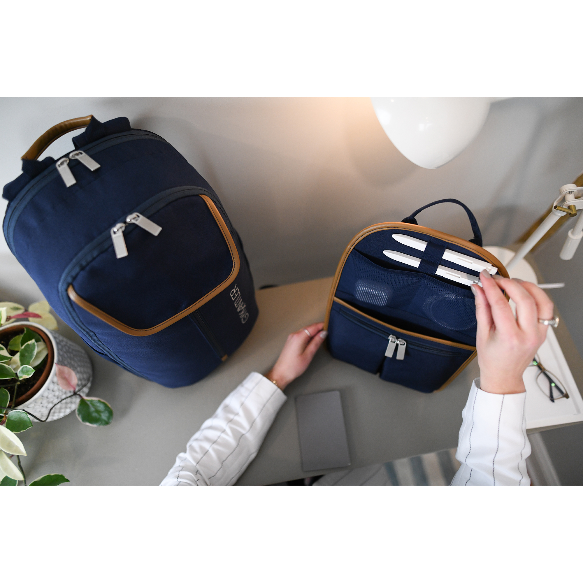 Picture of Mobile Office Hybrid Laptop Backpack - Navy Heather