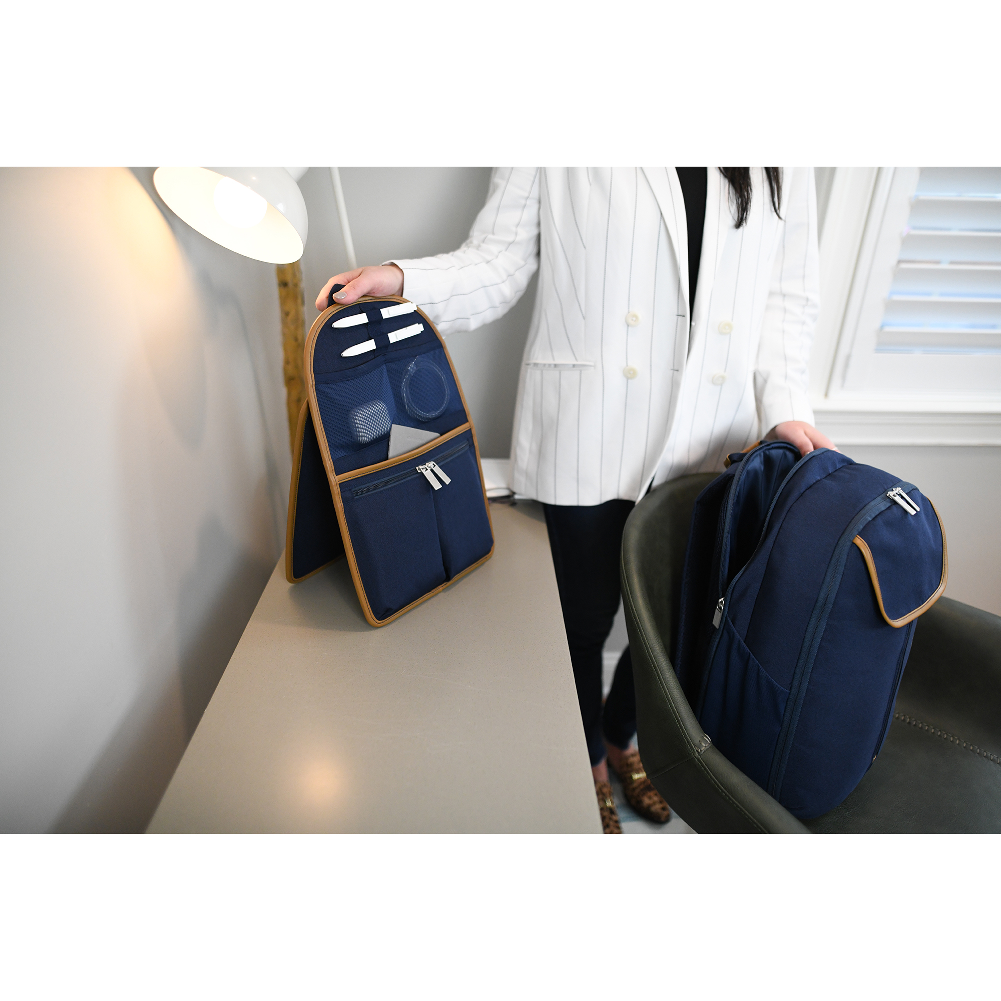 Picture of Mobile Office Hybrid Laptop Backpack - Navy Heather