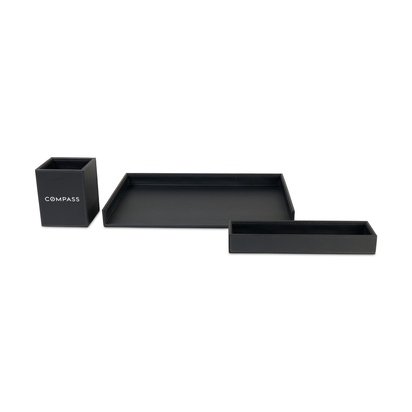 Picture of Easton 3 Piece Desktop Organizer Set - Black