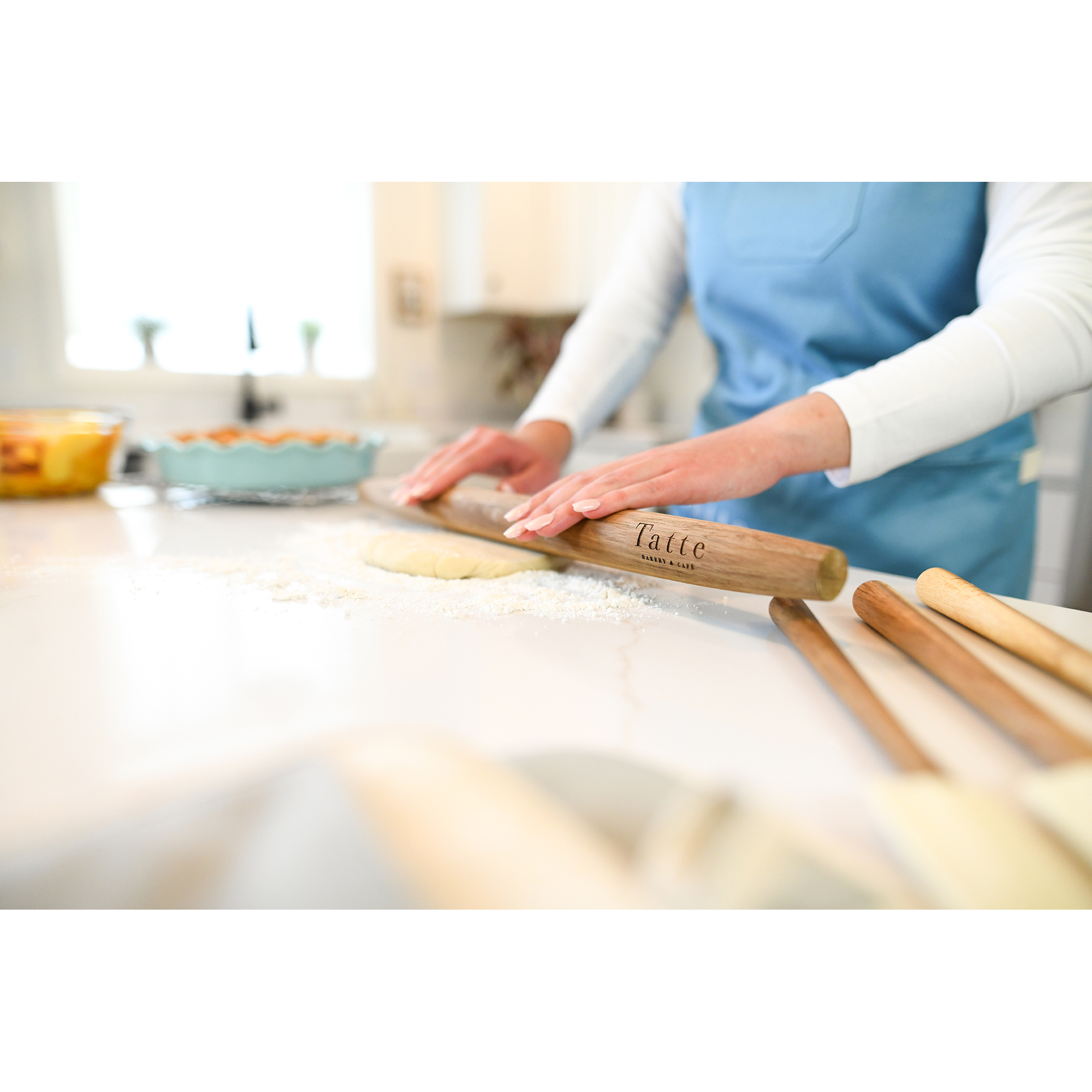 Picture of La Cuisine French Rolling Pin with Storage Bag - Wood