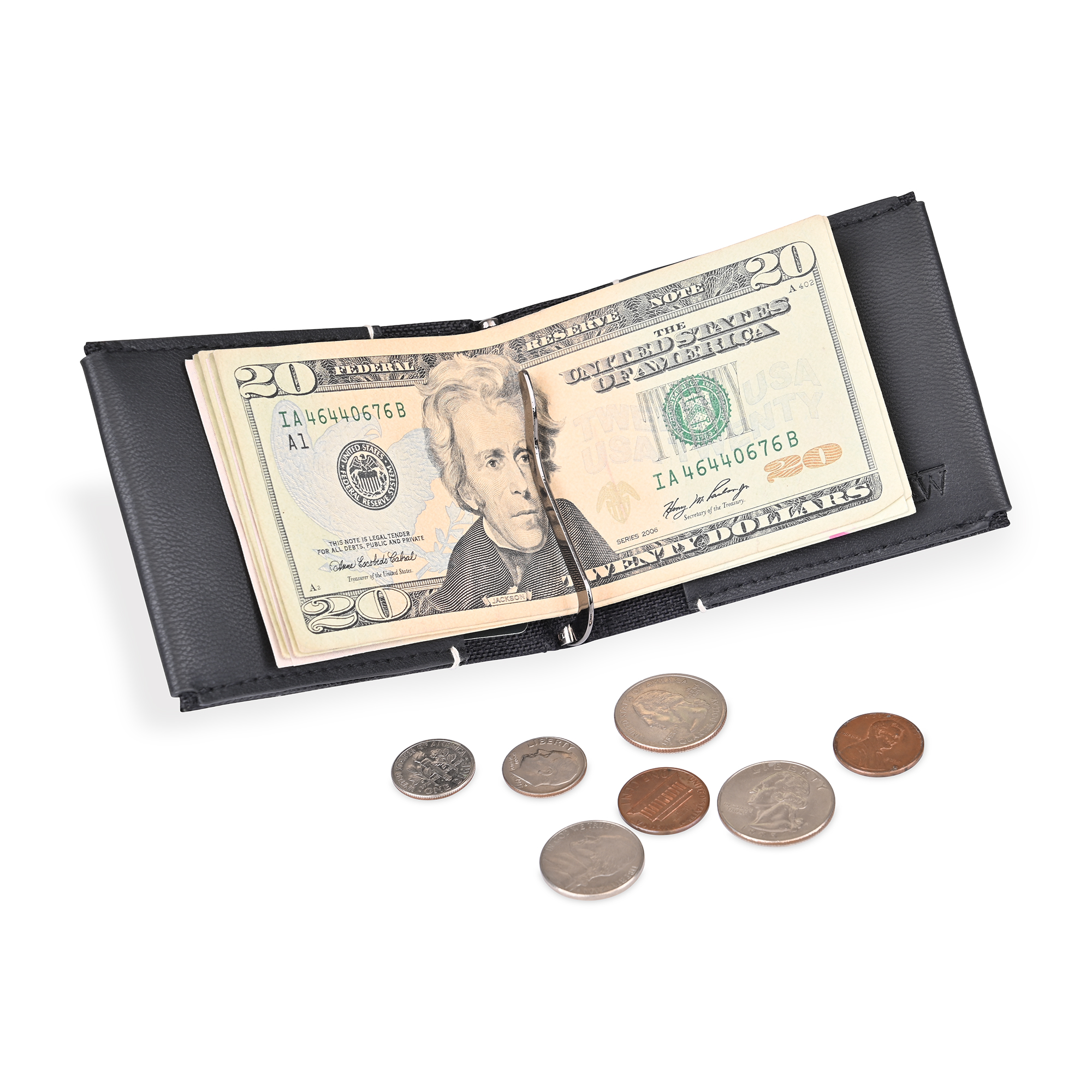 Picture of Travis & Wells Lennox Recycled Nylon Money Clip - Black