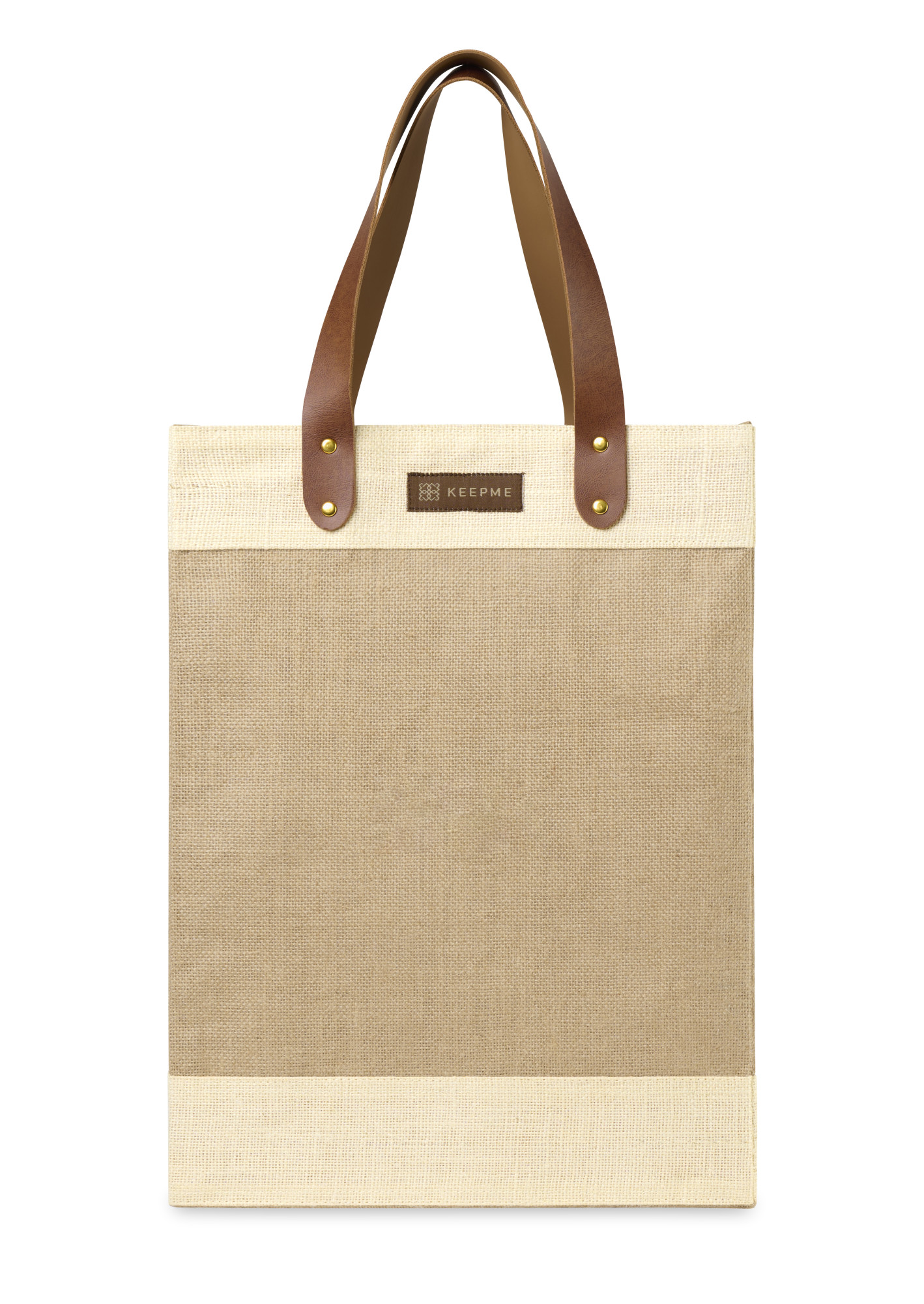 Picture of Out of the Woods Jute Tall Tote - Natural