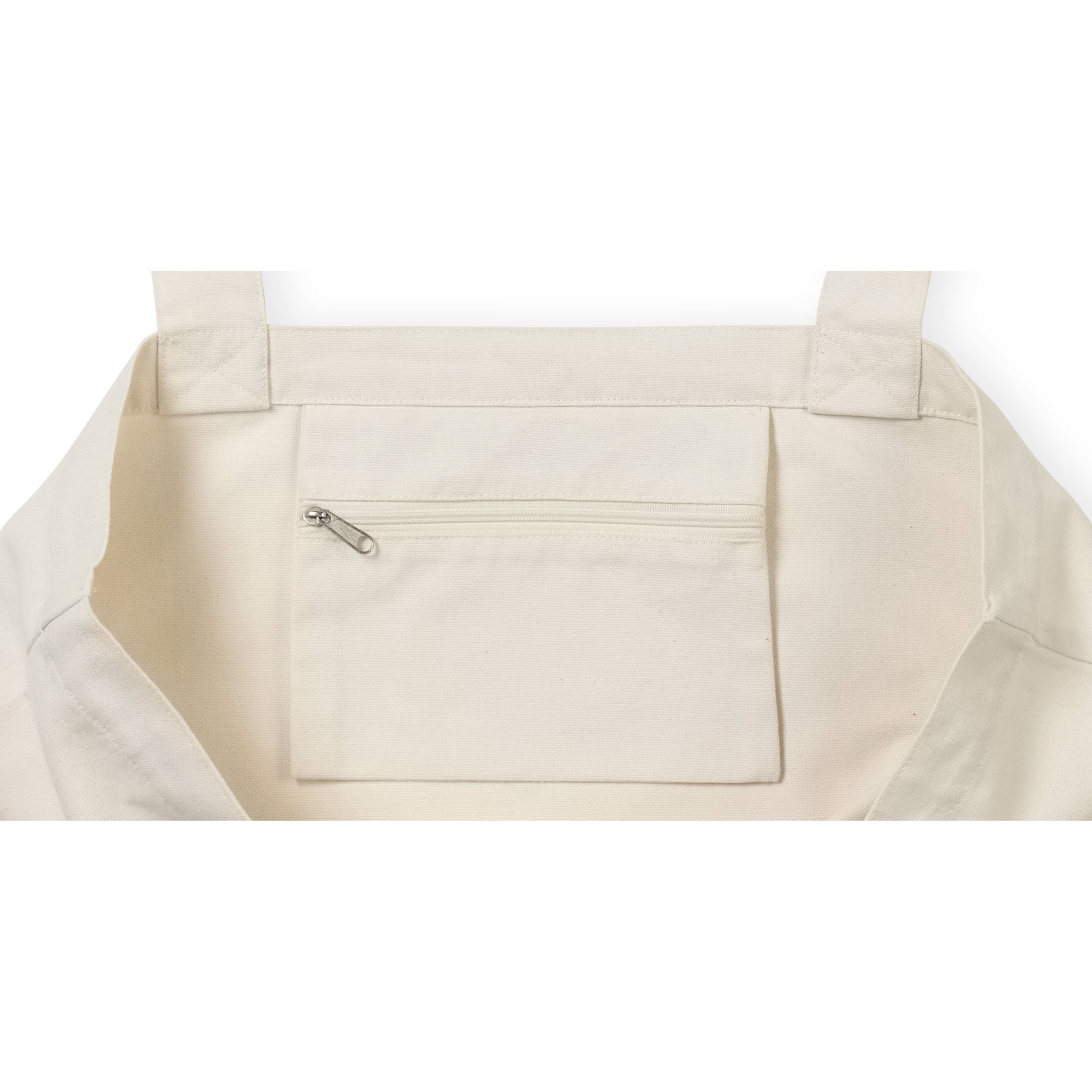 Picture of Recycled Cotton Shopper Tote with Interior Pocket - AWARE - Natural