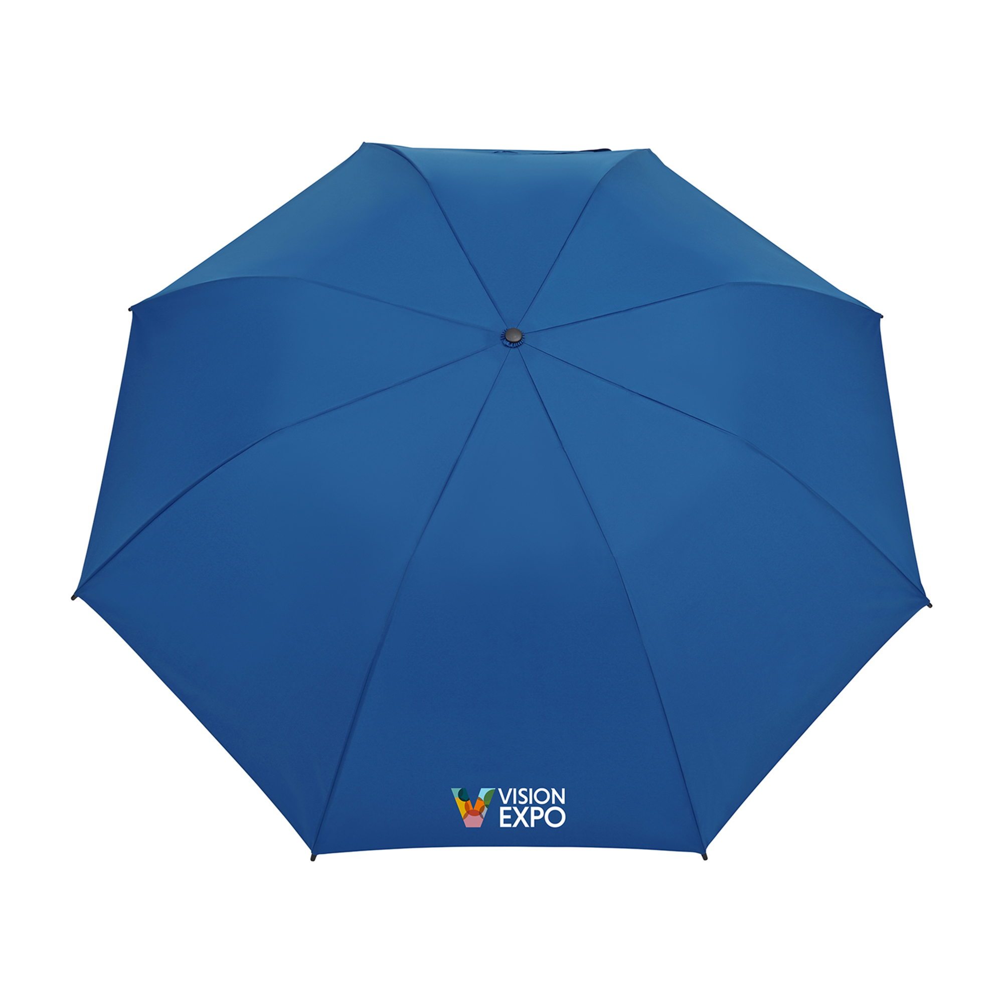 Picture of Elements 58" Recycled rPET Auto Open Travel Folding Umbrella - Royal Blue