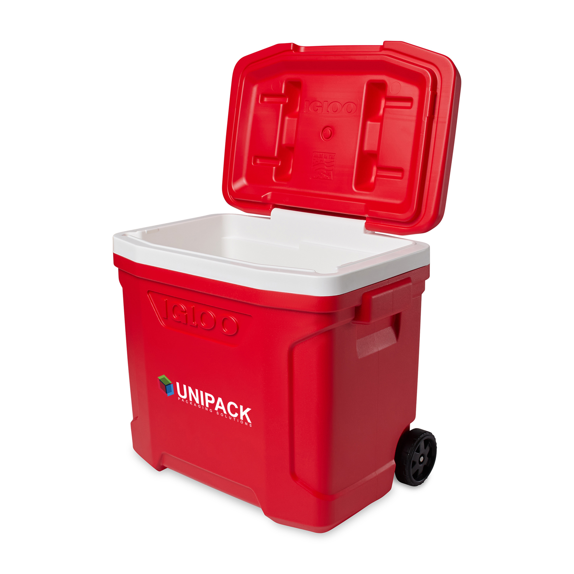 Picture of Igloo Profile II 28 Qt Roller Cooler - White-Red Star