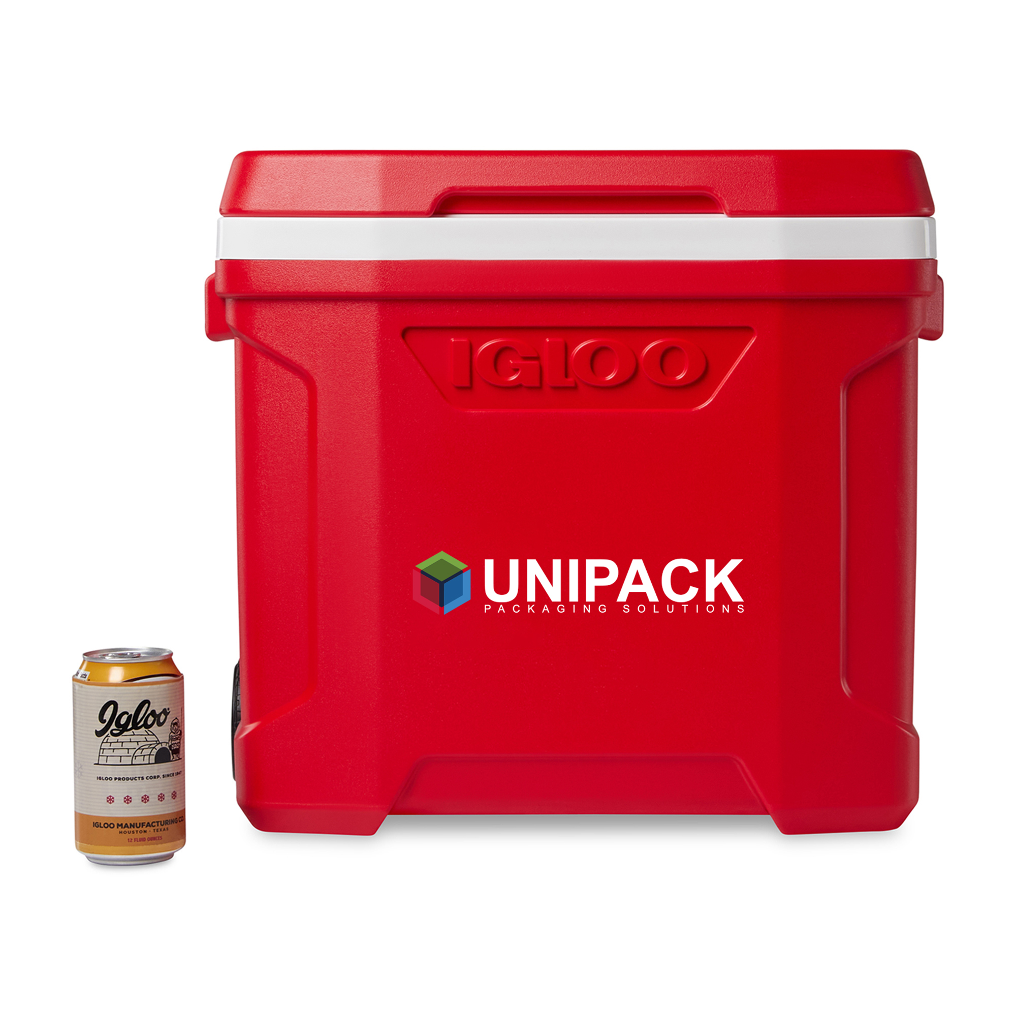 Picture of Igloo Profile II 28 Qt Roller Cooler - White-Red Star