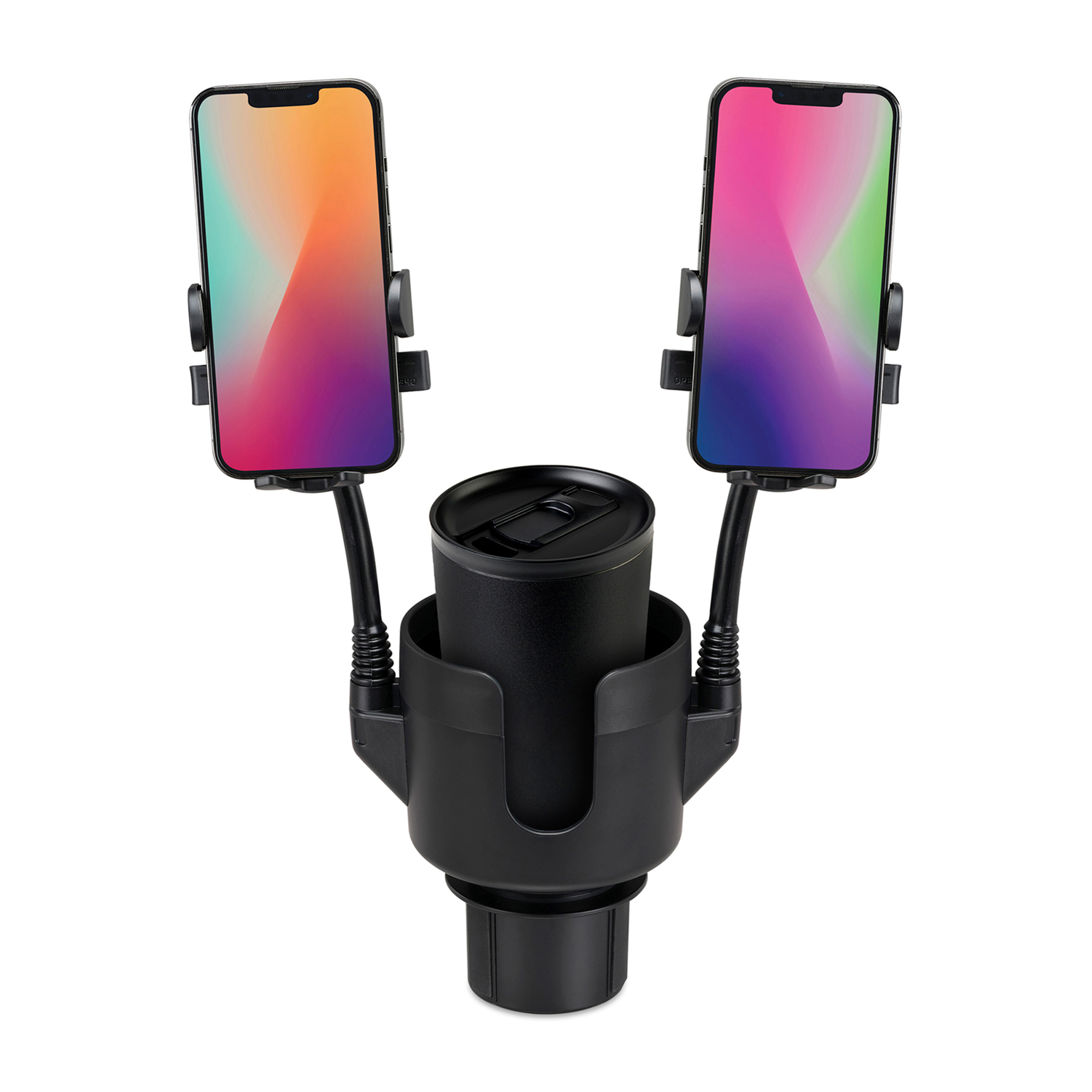 Picture of iLive Cup Holder with Dual Mobile Phone Mount - Black