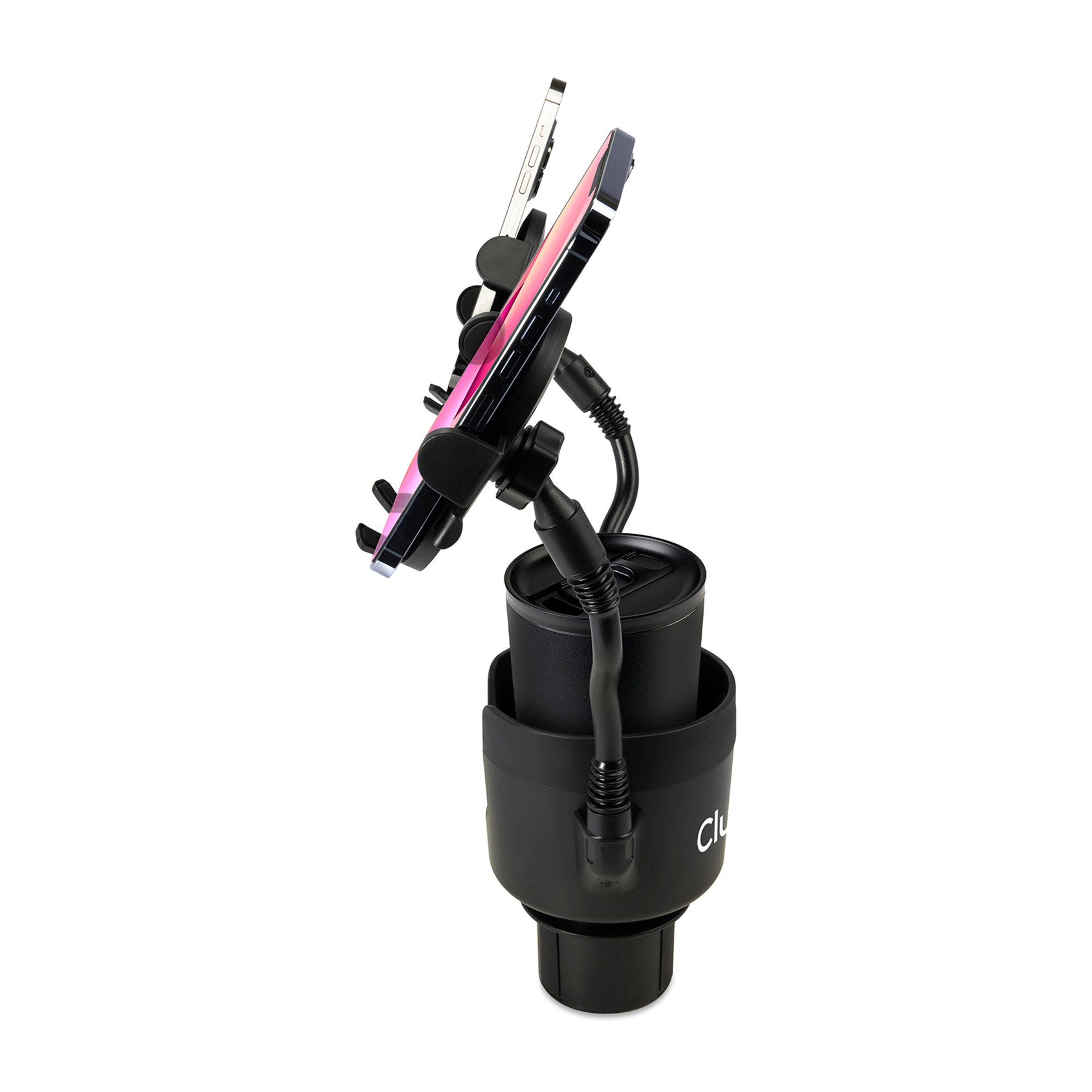 Picture of iLive Cup Holder with Dual Mobile Phone Mount - Black