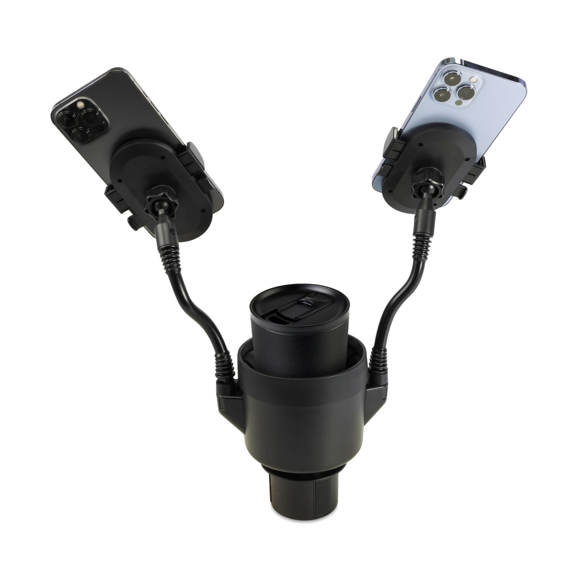 Picture of iLive Cup Holder with Dual Mobile Phone Mount - Black