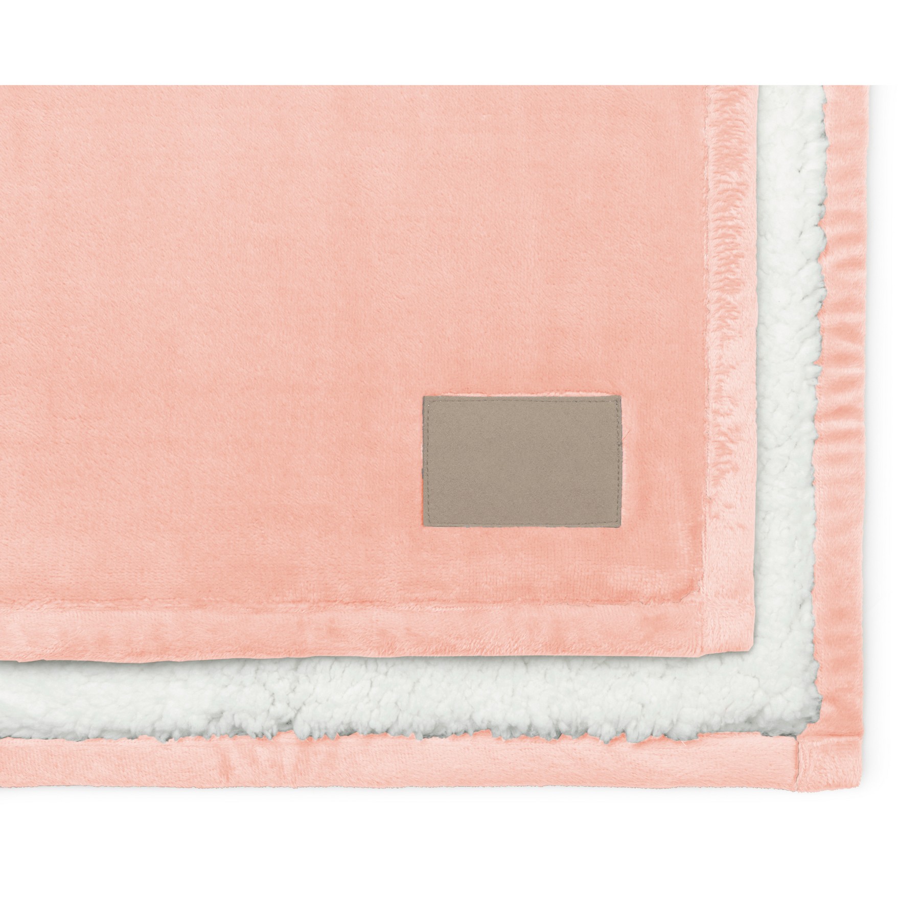 Picture of Minkie Sherpa Recycled Polyester Baby Blanket - Petal Pink