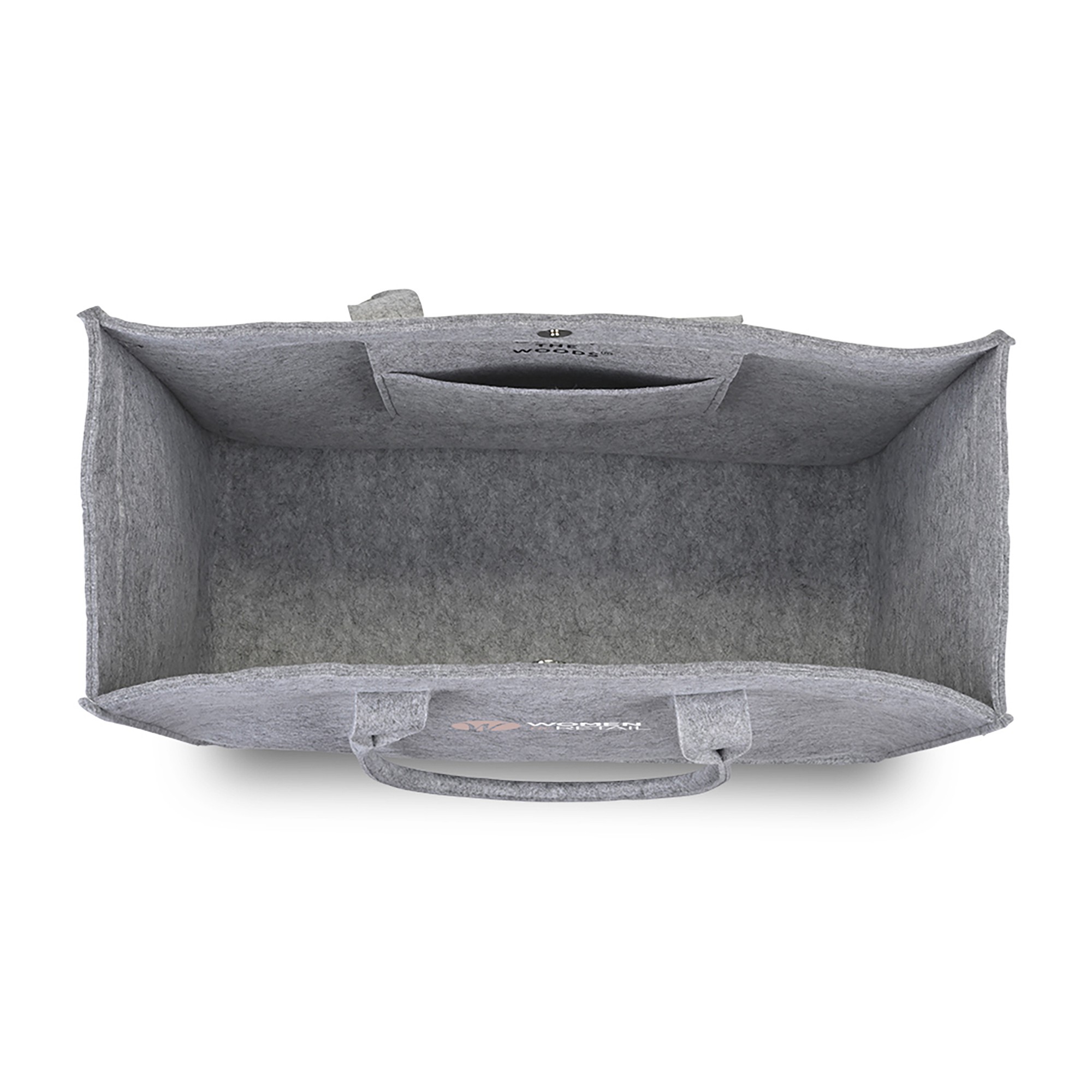 Picture of Out of the Woods Felt Shopper Tote - Light Grey