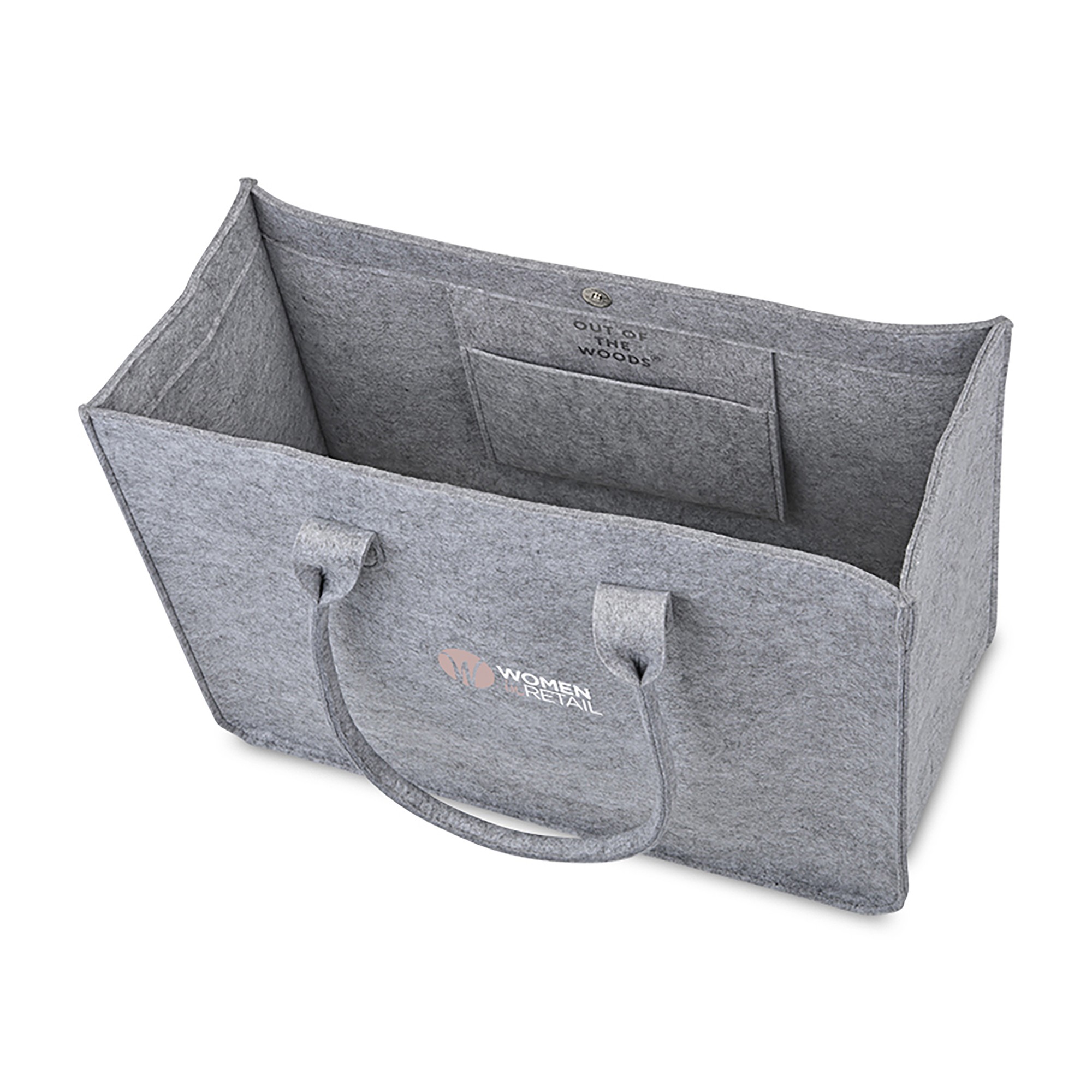 Picture of Out of the Woods Felt Shopper Tote - Light Grey