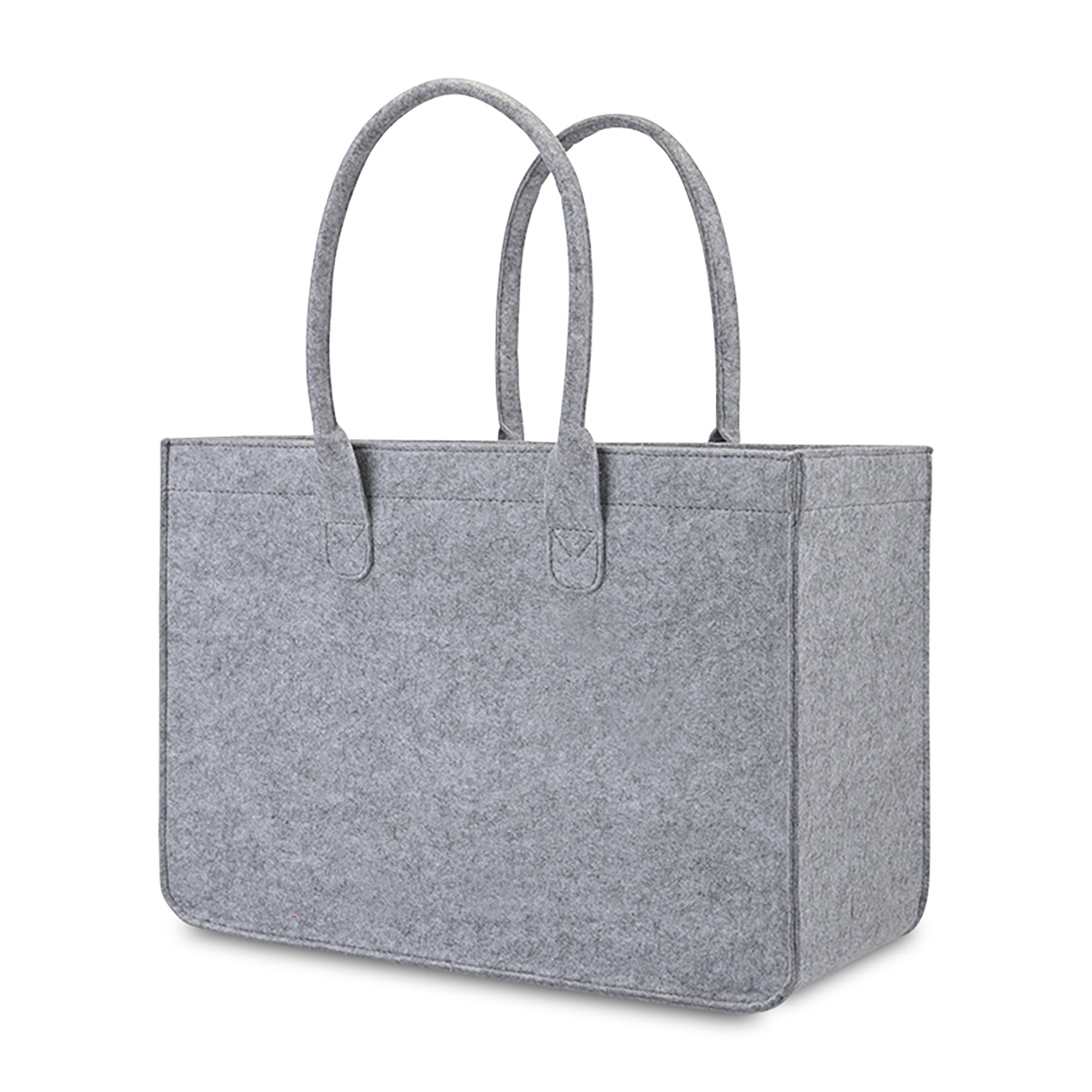 Picture of Out of the Woods Felt Shopper Tote - Light Grey