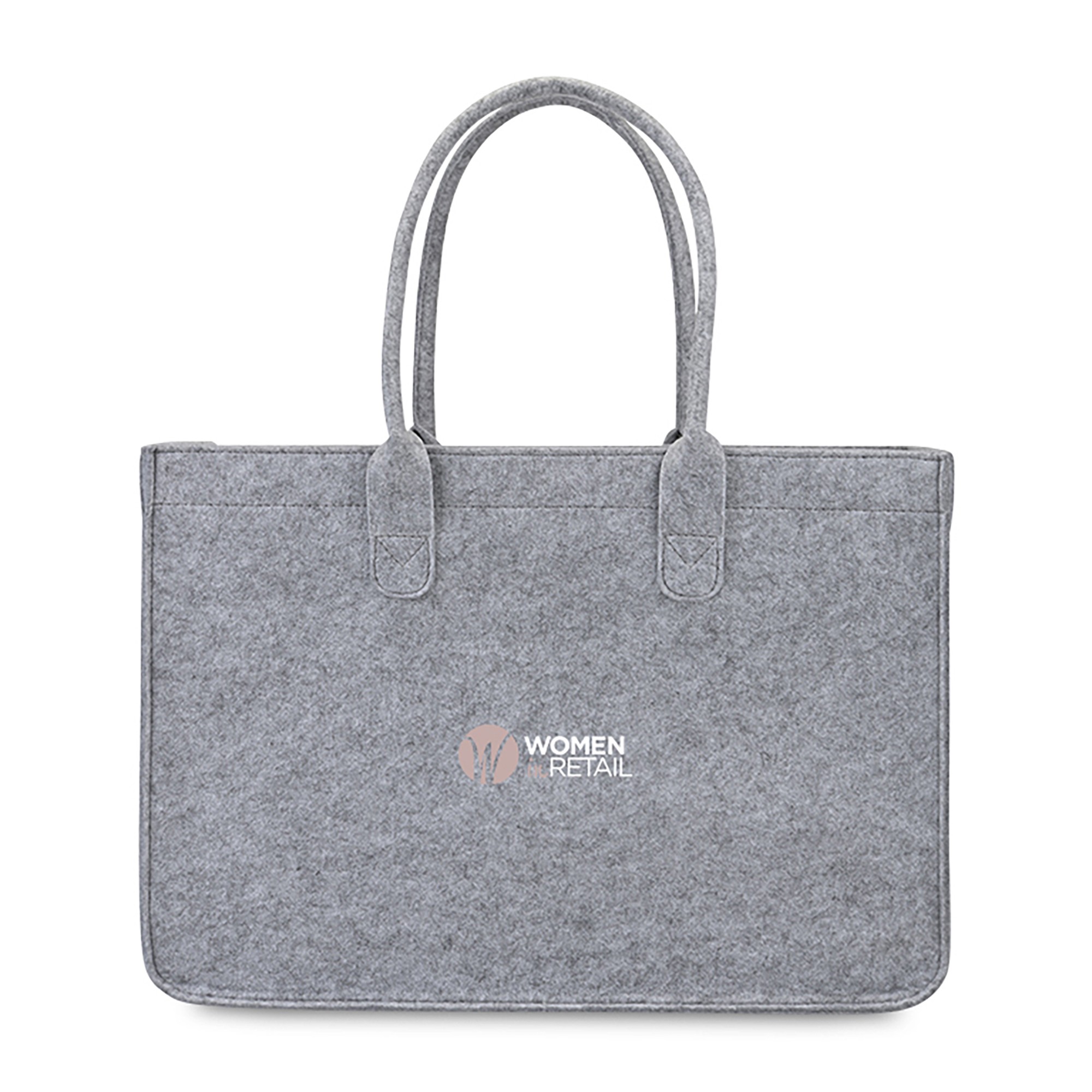 Picture of Out of the Woods Felt Shopper Tote - Light Grey