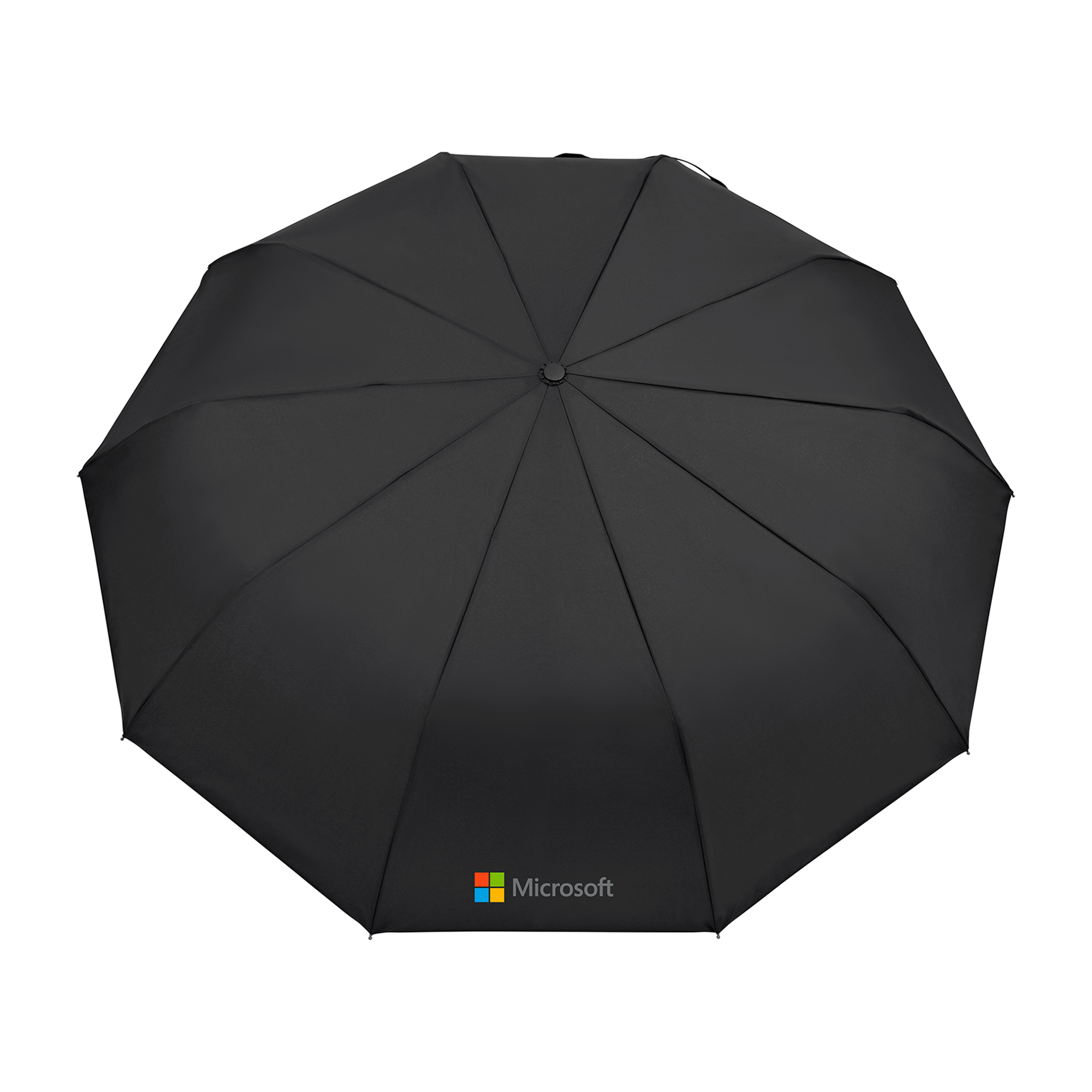Picture of Elements 46" Recycled rPET Auto Open/Close Folding Umbrella - Black