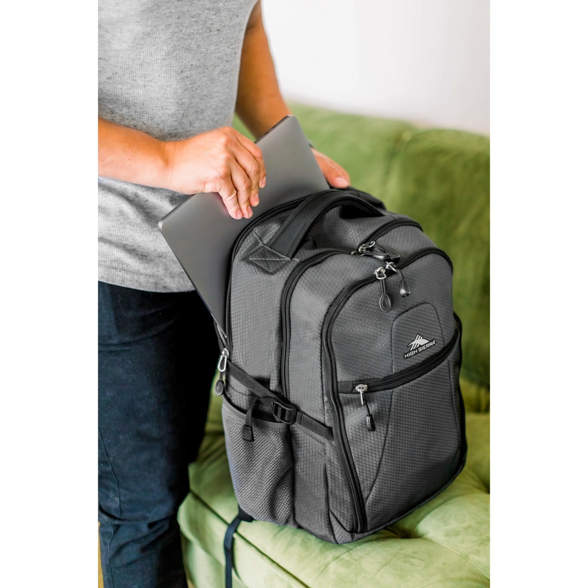 Picture of High Sierra Fairlead Laptop Backpack - Mercury-Black