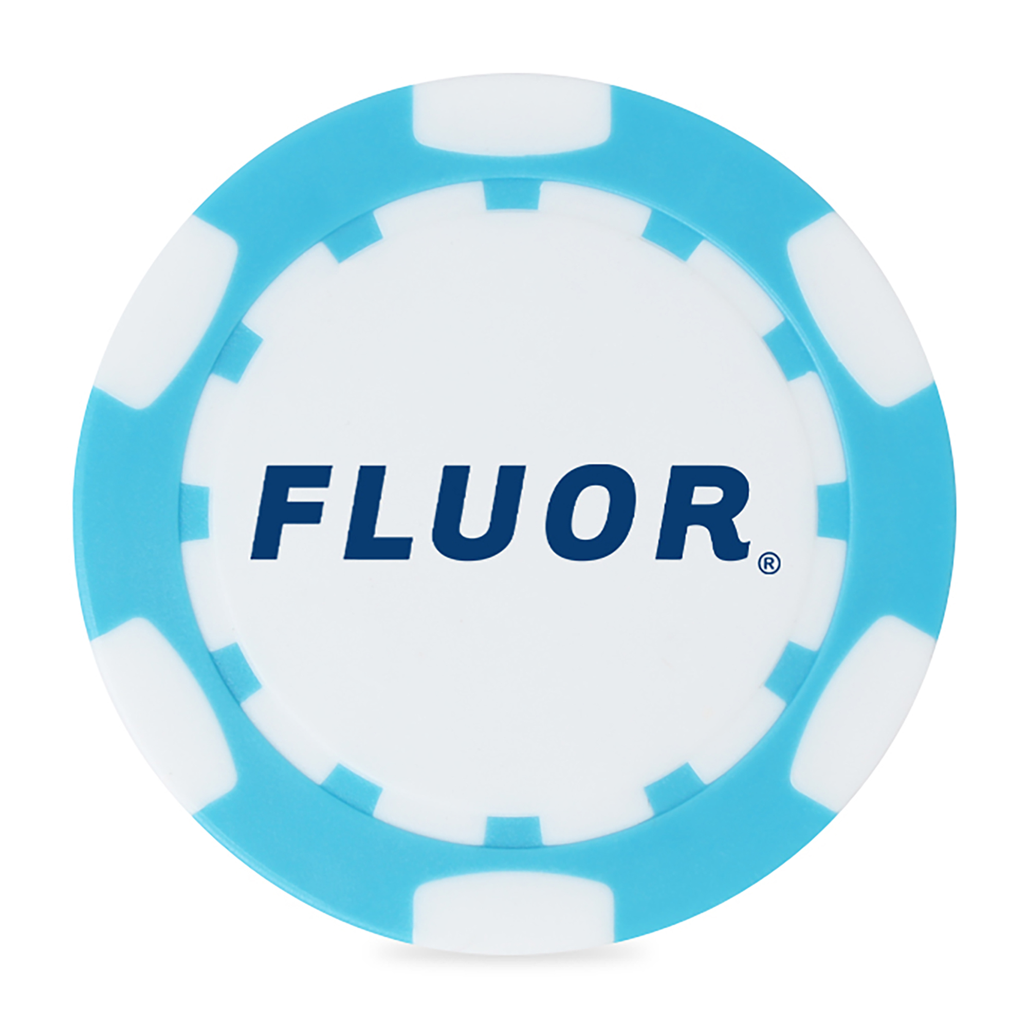 Picture of Ahead 2-Sided Poker Chip - Light Blue-White