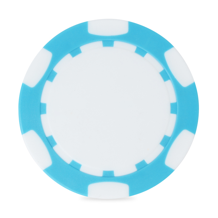 Picture of Ahead 2-Sided Poker Chip - Light Blue-White