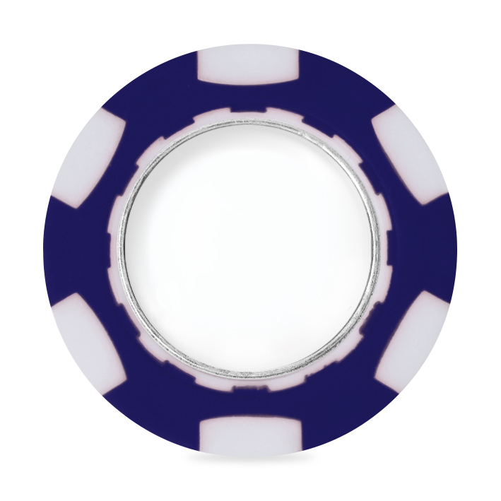 Picture of Ahead Poker Chip with Ball Marker - Navy-White