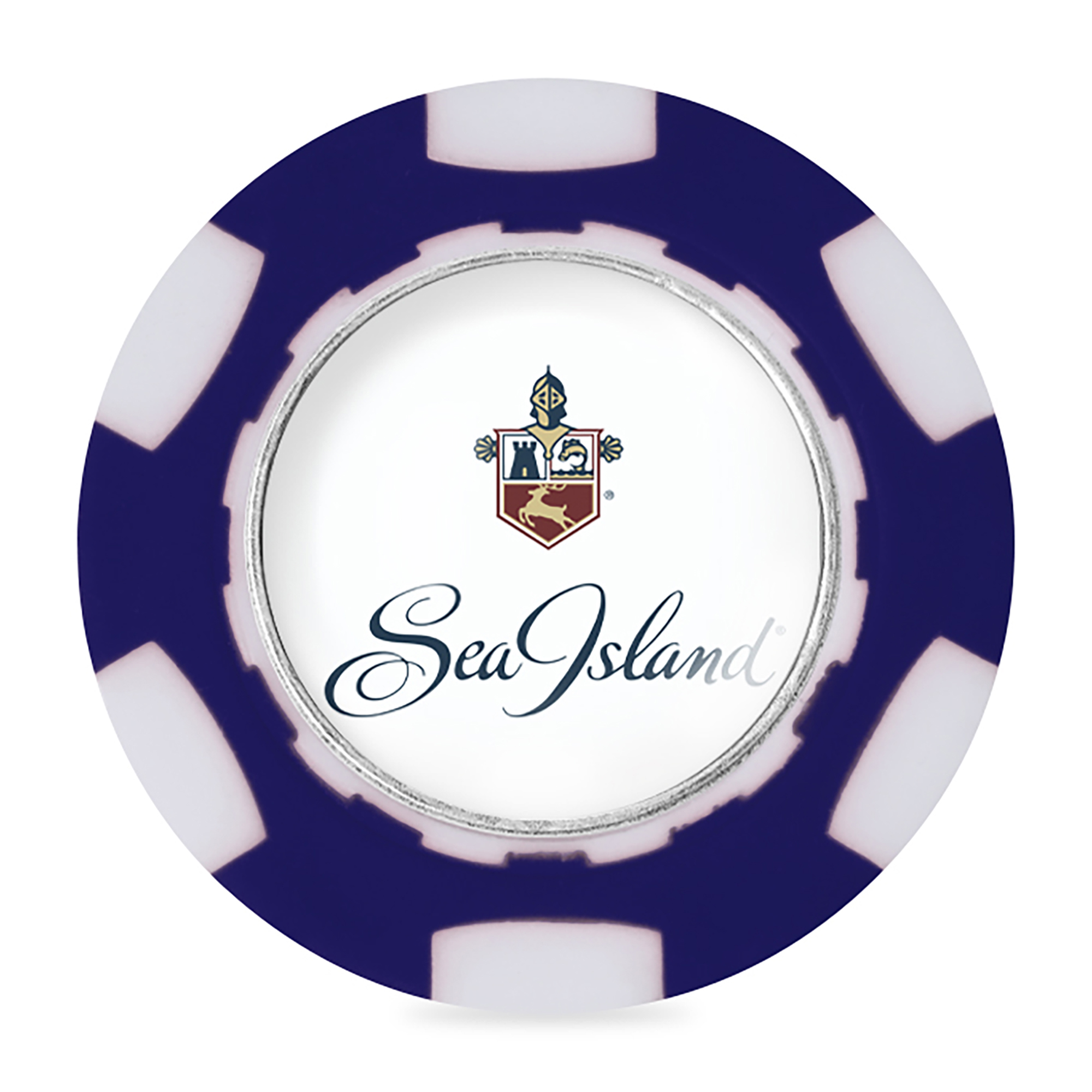 Picture of Ahead Poker Chip with Ball Marker - Navy-White