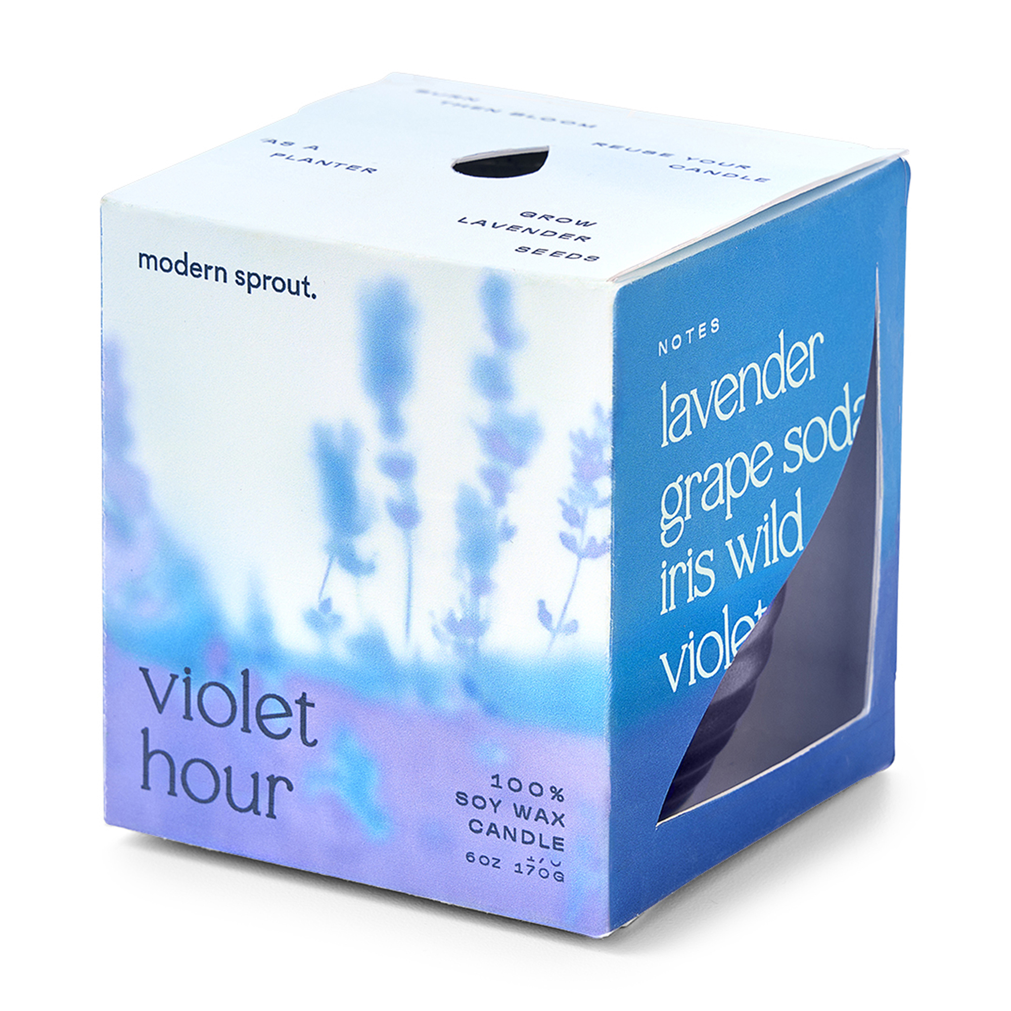 Picture of Modern Sprout Garden Vibes Candle/Planter - Violet Hour-Lavender