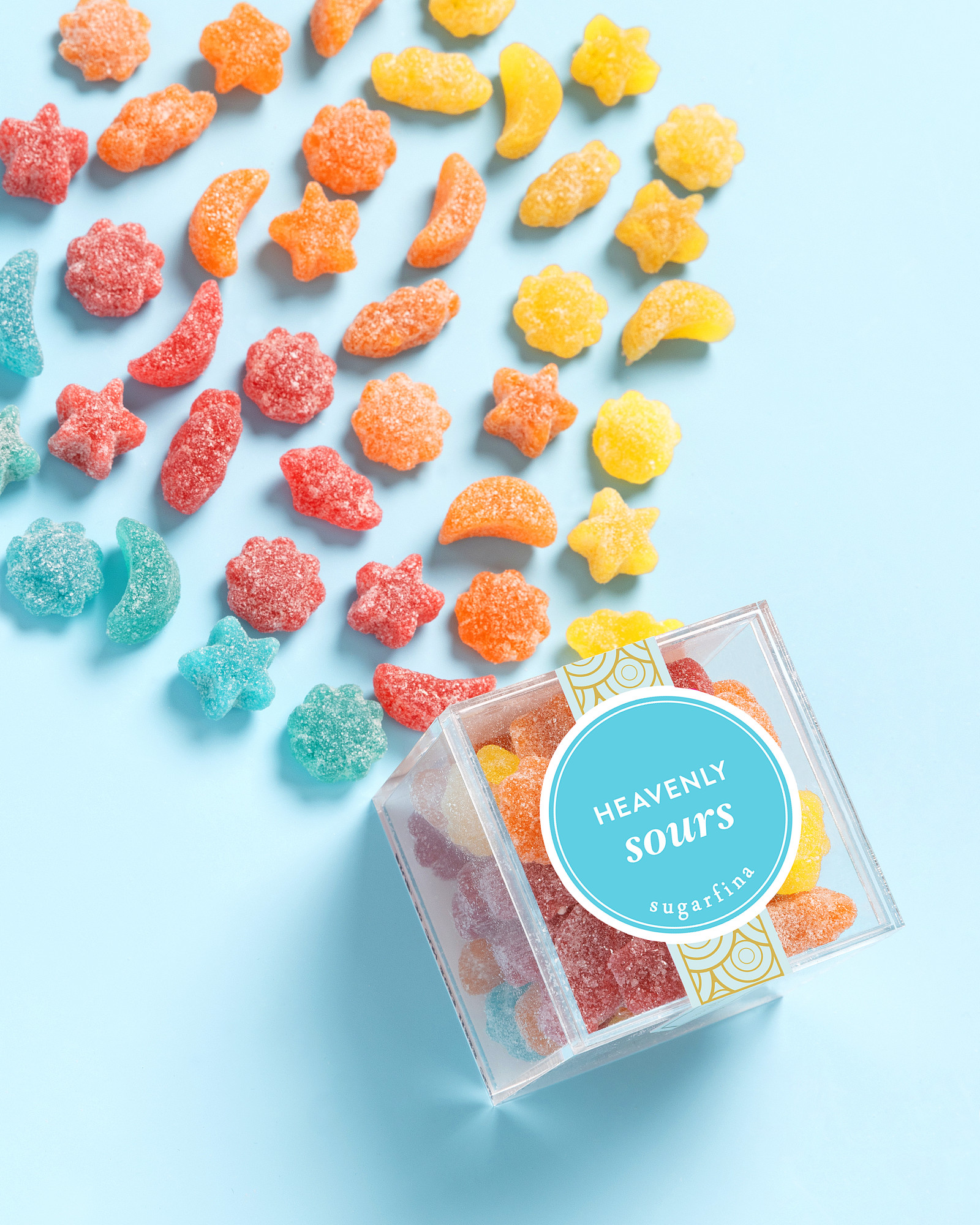 Picture of Sugarfina Heavenly Sours Candy Cube Gift Bag - Natural